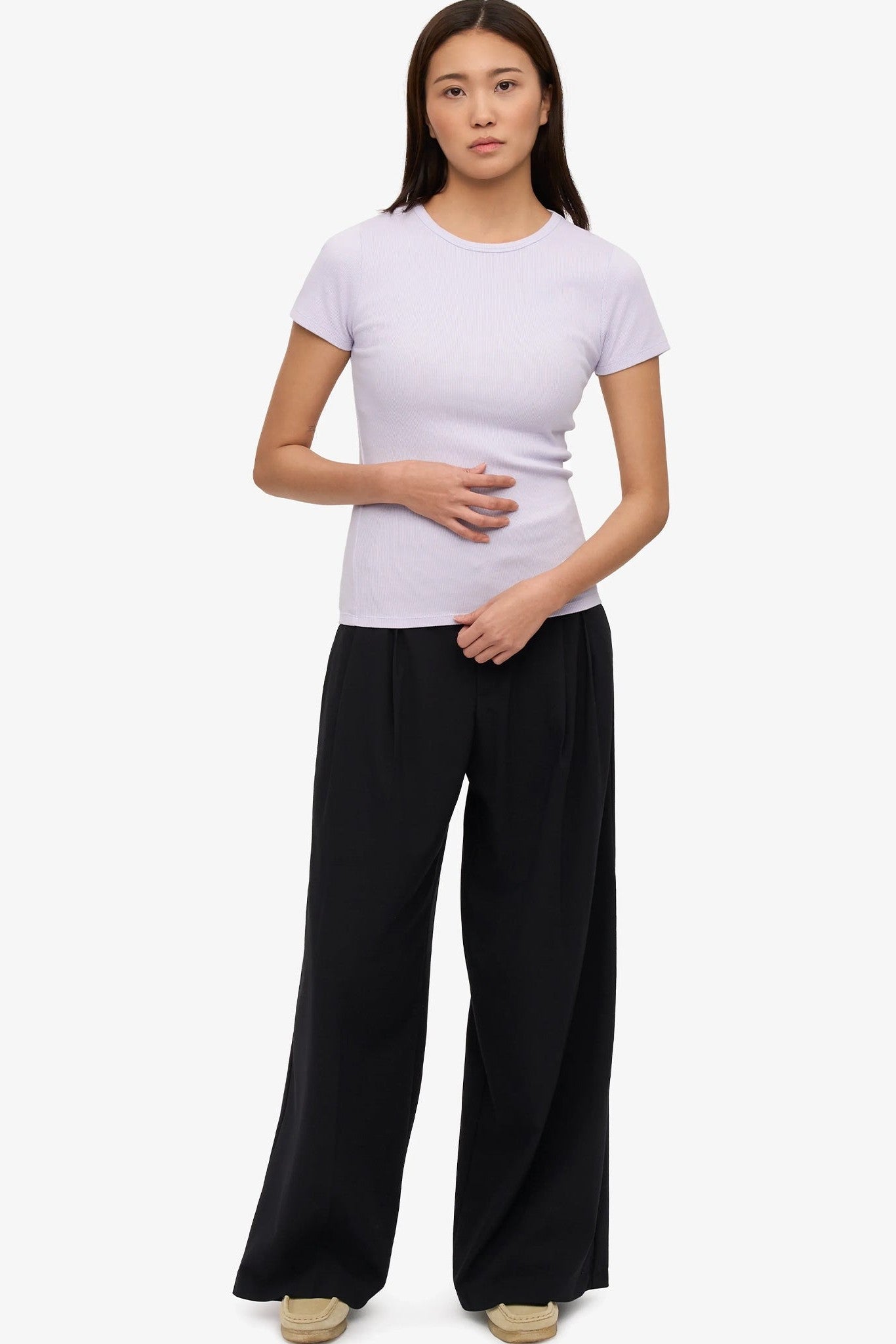 COLORFUL STANDARD - Organic Rib S/S T-Shirt - Soft Lavender - BACKYARD