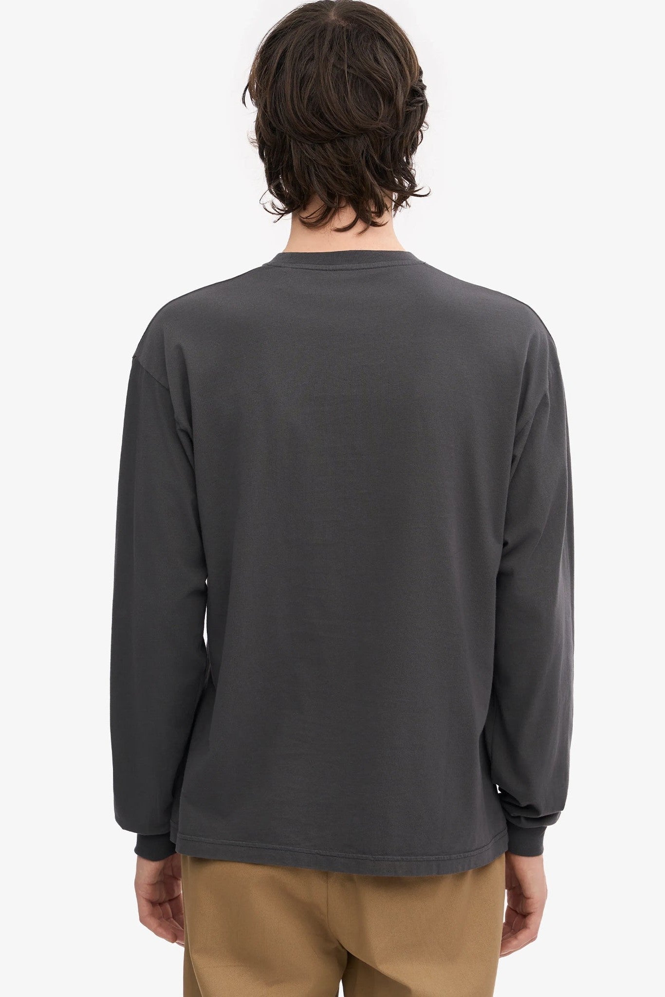 COLORFUL STANDARD - Oversized Organic L/S T-Shirt - Lava Grey - BACKYARD