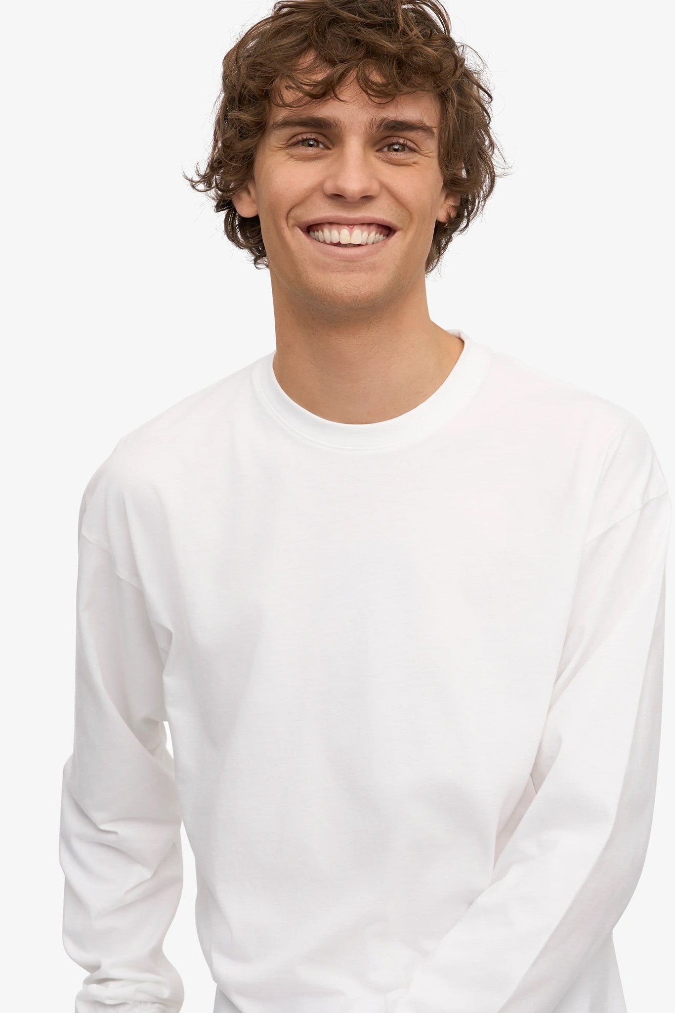 COLORFUL STANDARD - Oversized Organic L/S T-Shirt - Optical White - BACKYARD