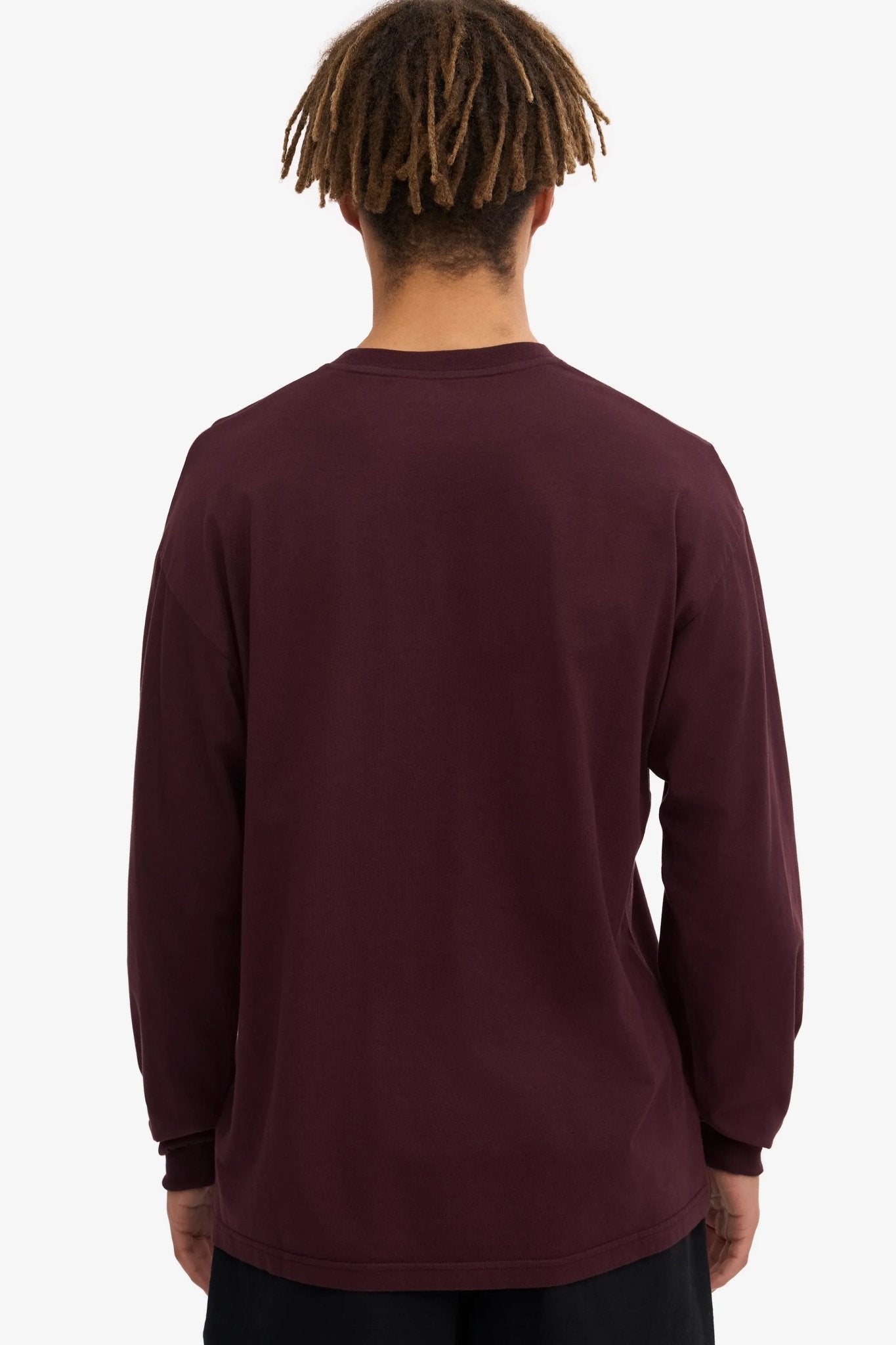 COLORFUL STANDARD - Oversized Organic L/S T-Shirt - Oxblood Red - BACKYARD