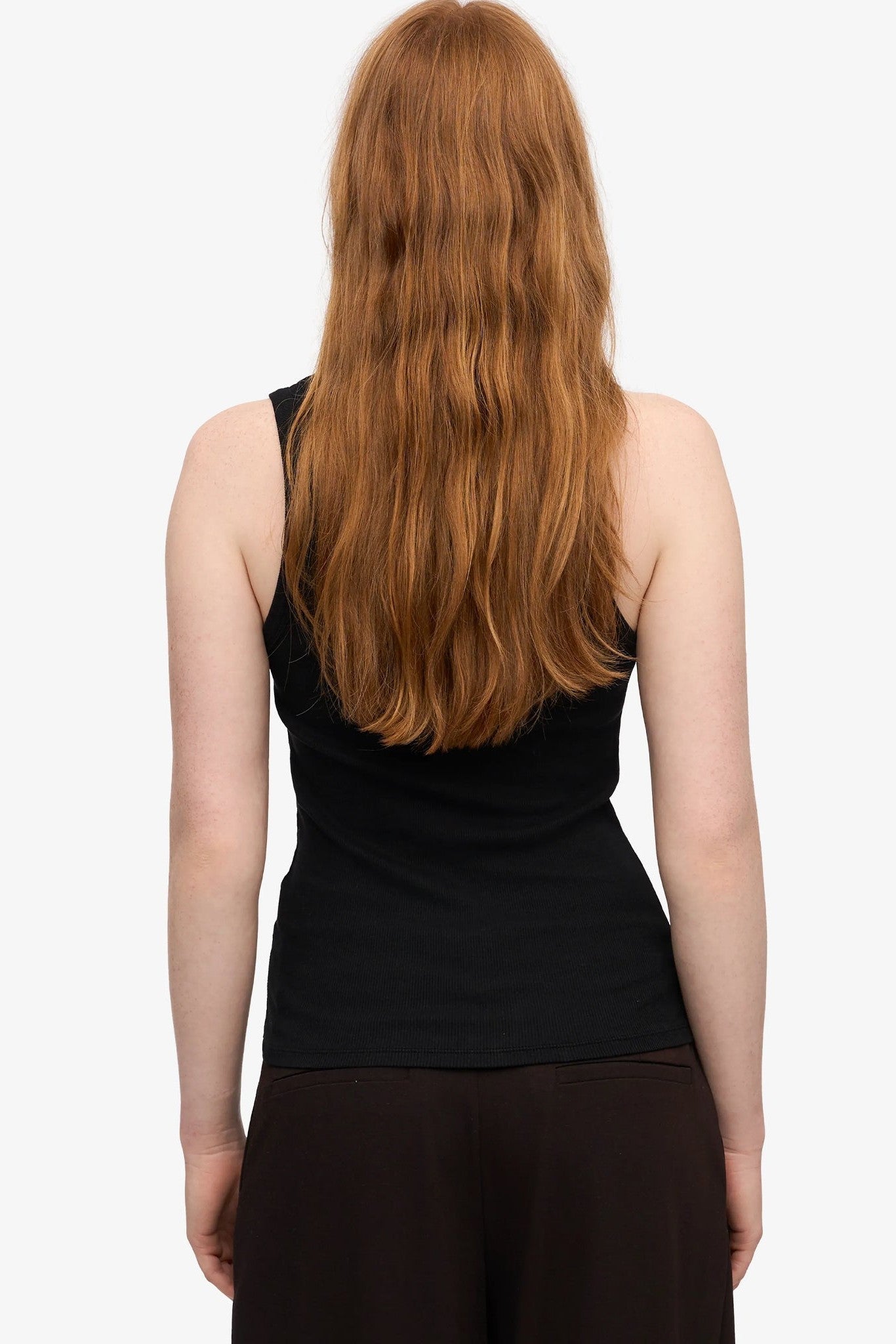 COLORFUL STANDARD - Women Organic Rib Tank Top - Deep Black - BACKYARD