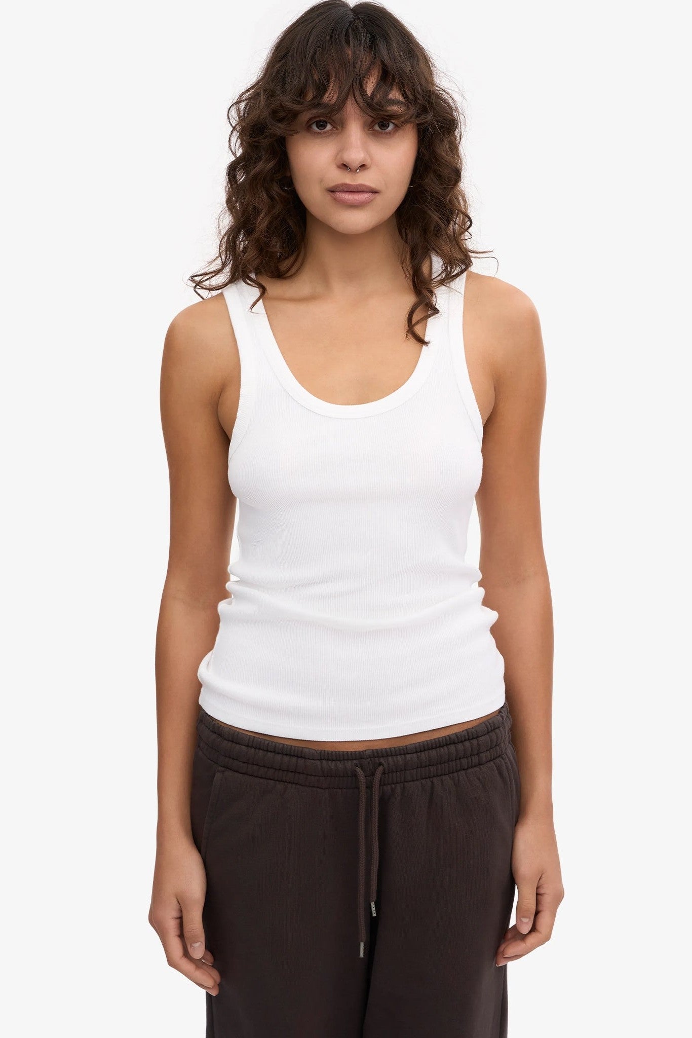 COLORFUL STANDARD - Women Organic Rib Tank Top - Optical White - BACKYARD