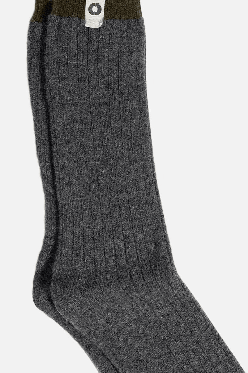 ECOALF-Contraste Socks High-Medium Grey Melange-BACKYARD