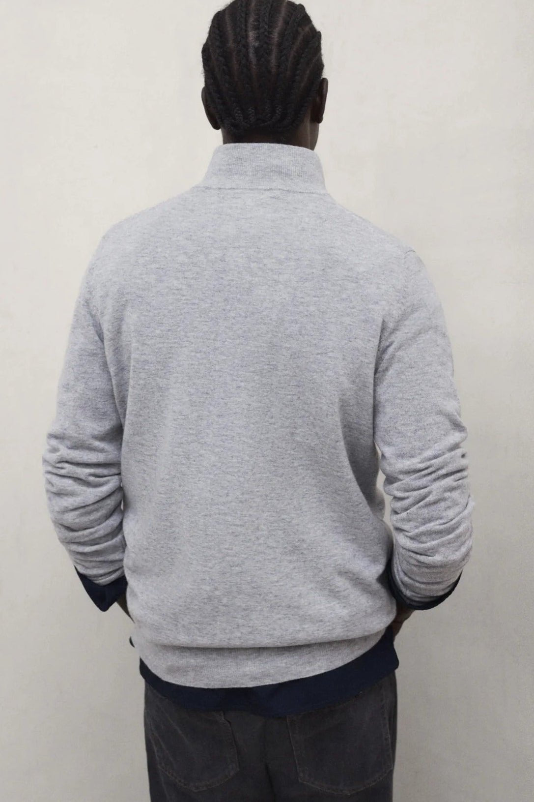 ECOALF-Larch Knit-Light Grey Melange-BACKYARD