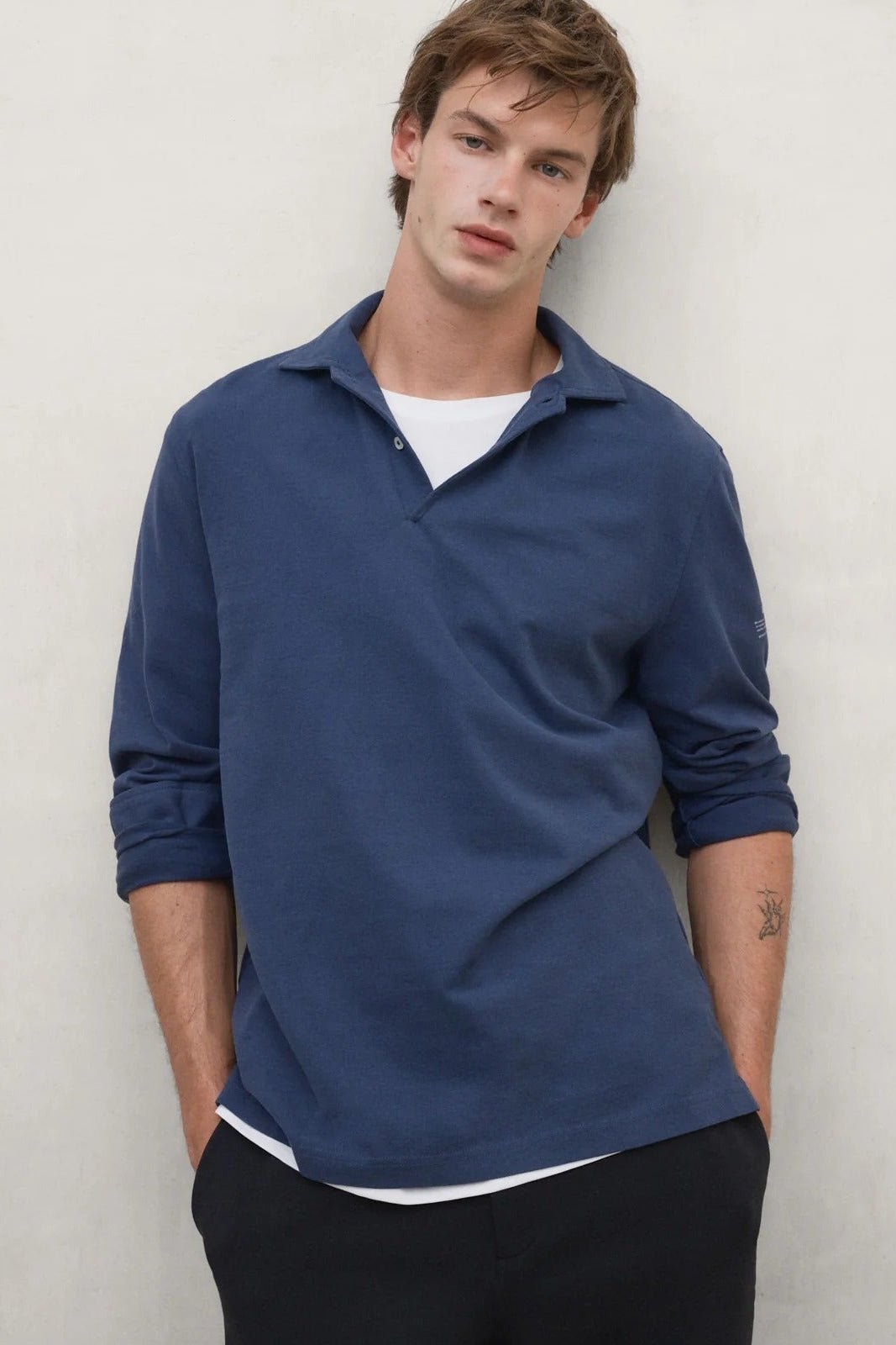 ECOALF-Patrick Polo-Steel Blue-BACKYARD