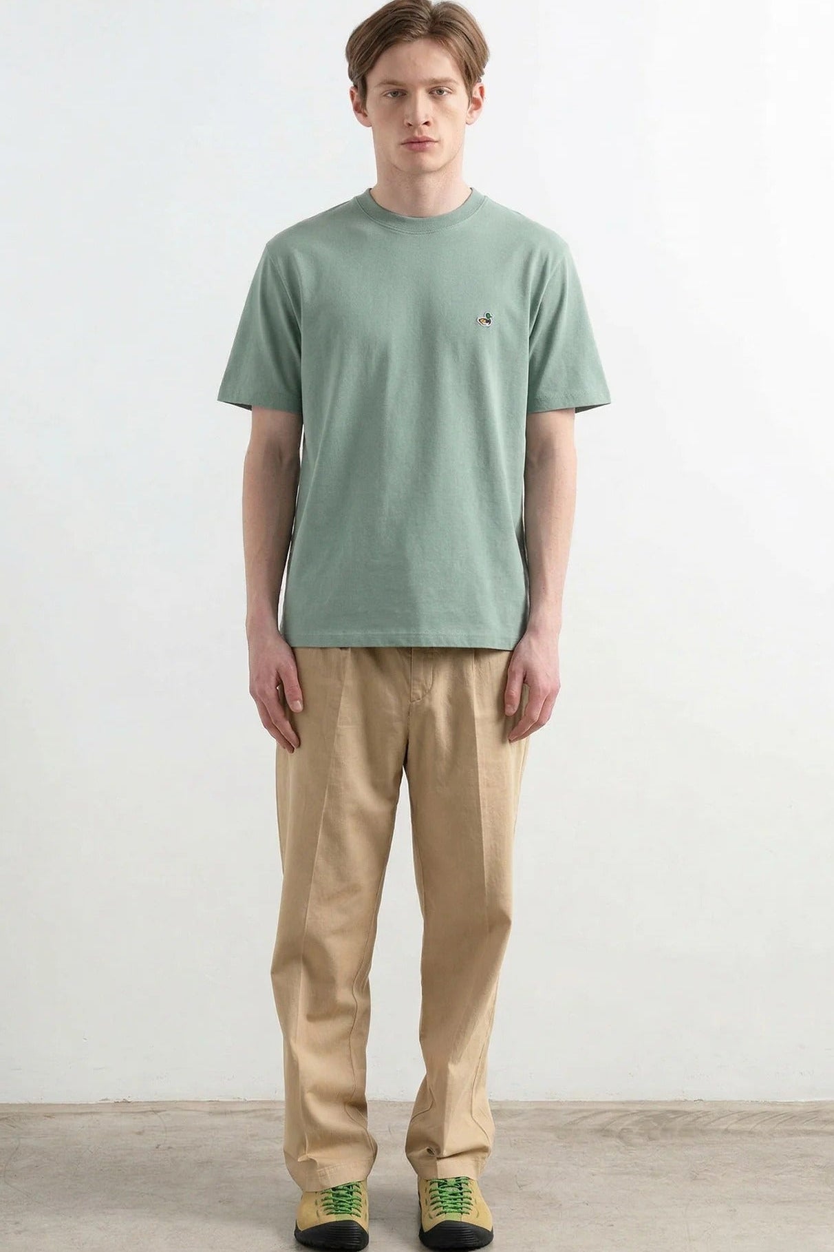 EDMMOND STUDIOS - Duck Patch T-Shirt - Plain Sage Green - BACKYARD