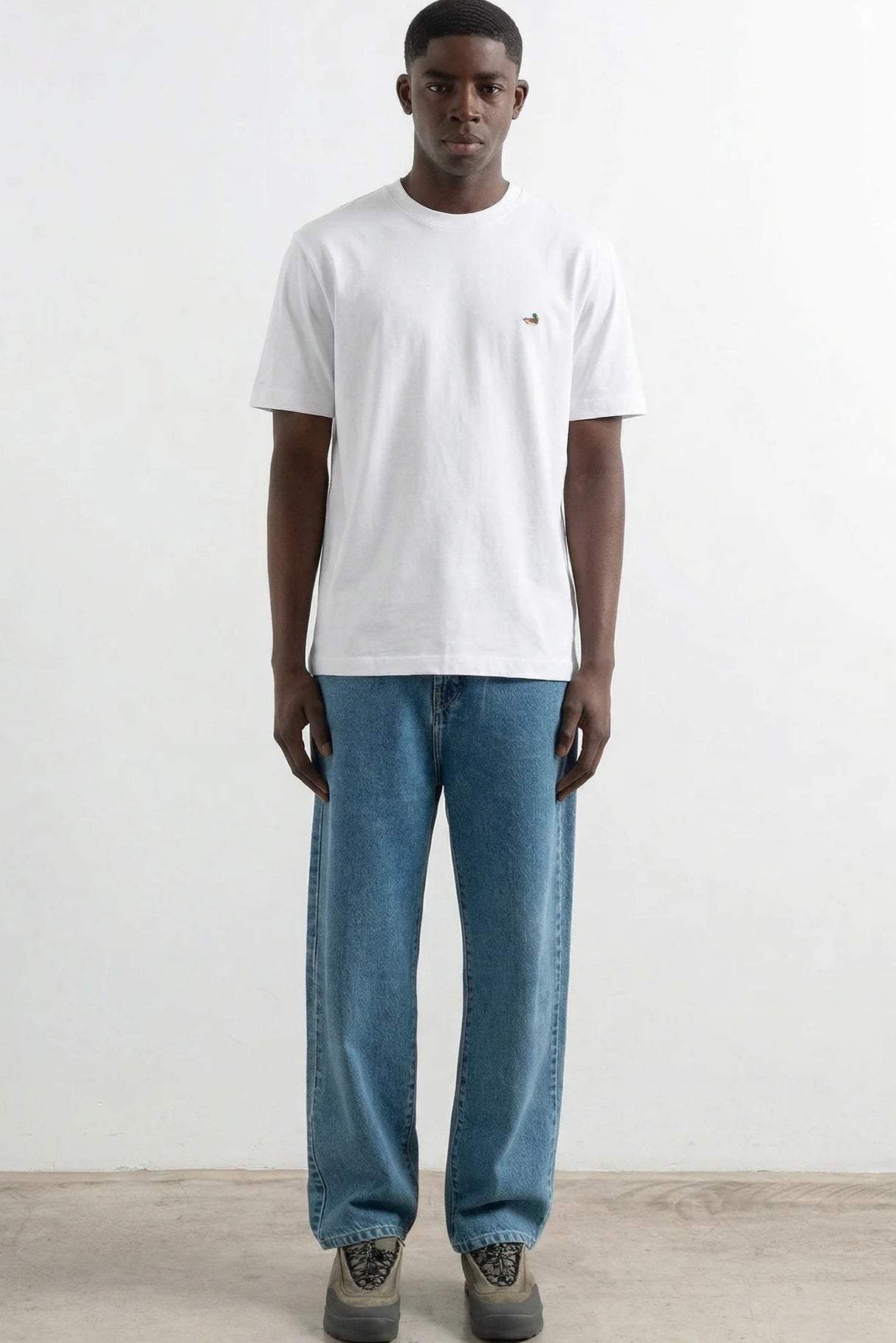 EDMMOND STUDIOS - Duck Patch T-Shirt - Plain White - BACKYARD