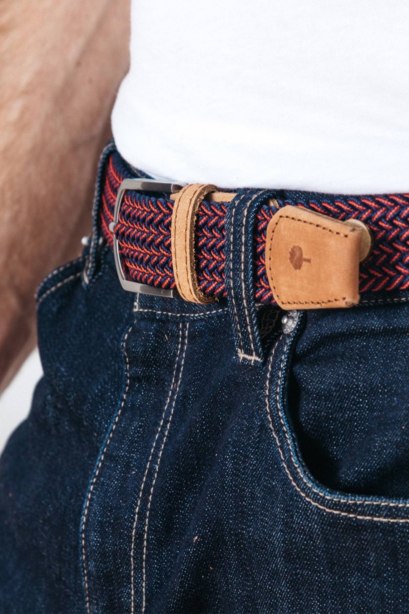 FAGUO - Belt Syn Woven - Red 07 - BACKYARD