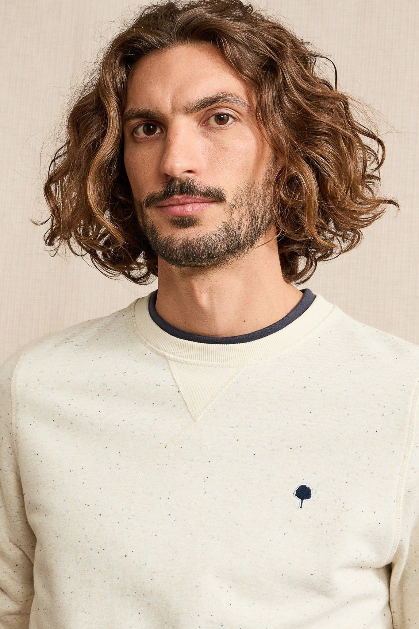 FAGUO - Donon Sweat Cotton - Ecru Navy - BACKYARD