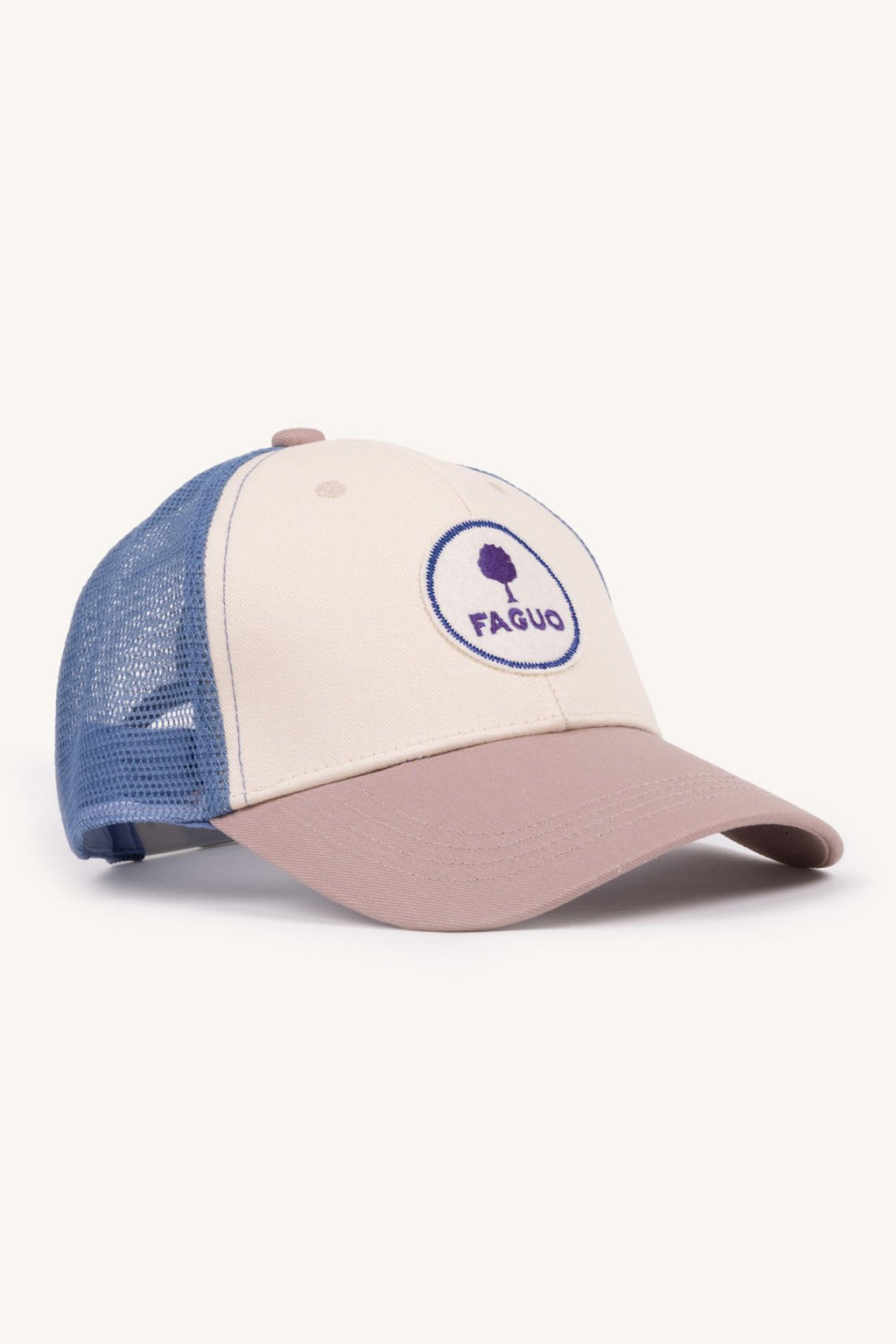 FAGUO - Trucker Cap Heads Woven - Ecru Purple - BACKYARD