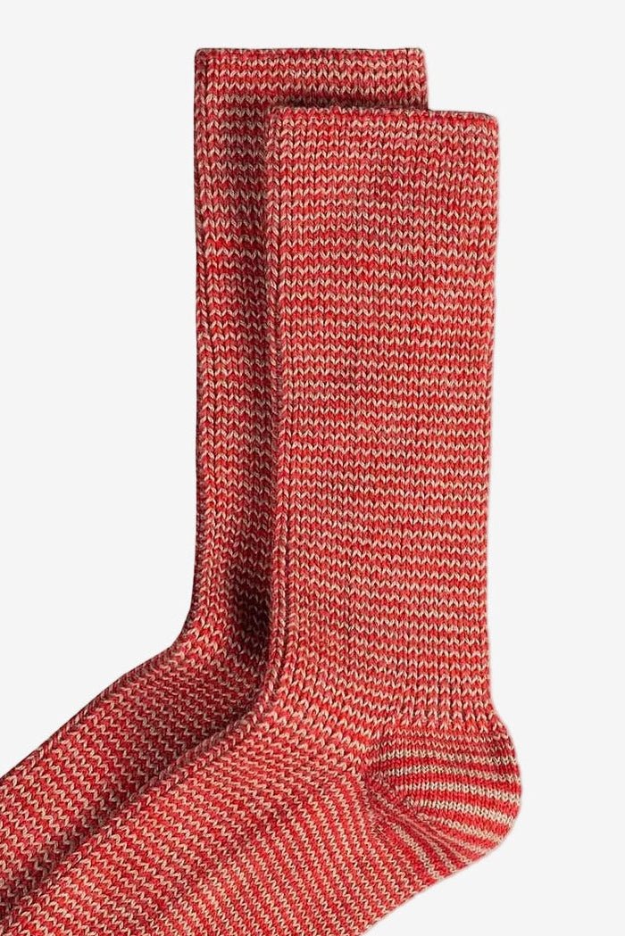 FERDINAND-Boho Socks-Stripes Red White-BACKYARD