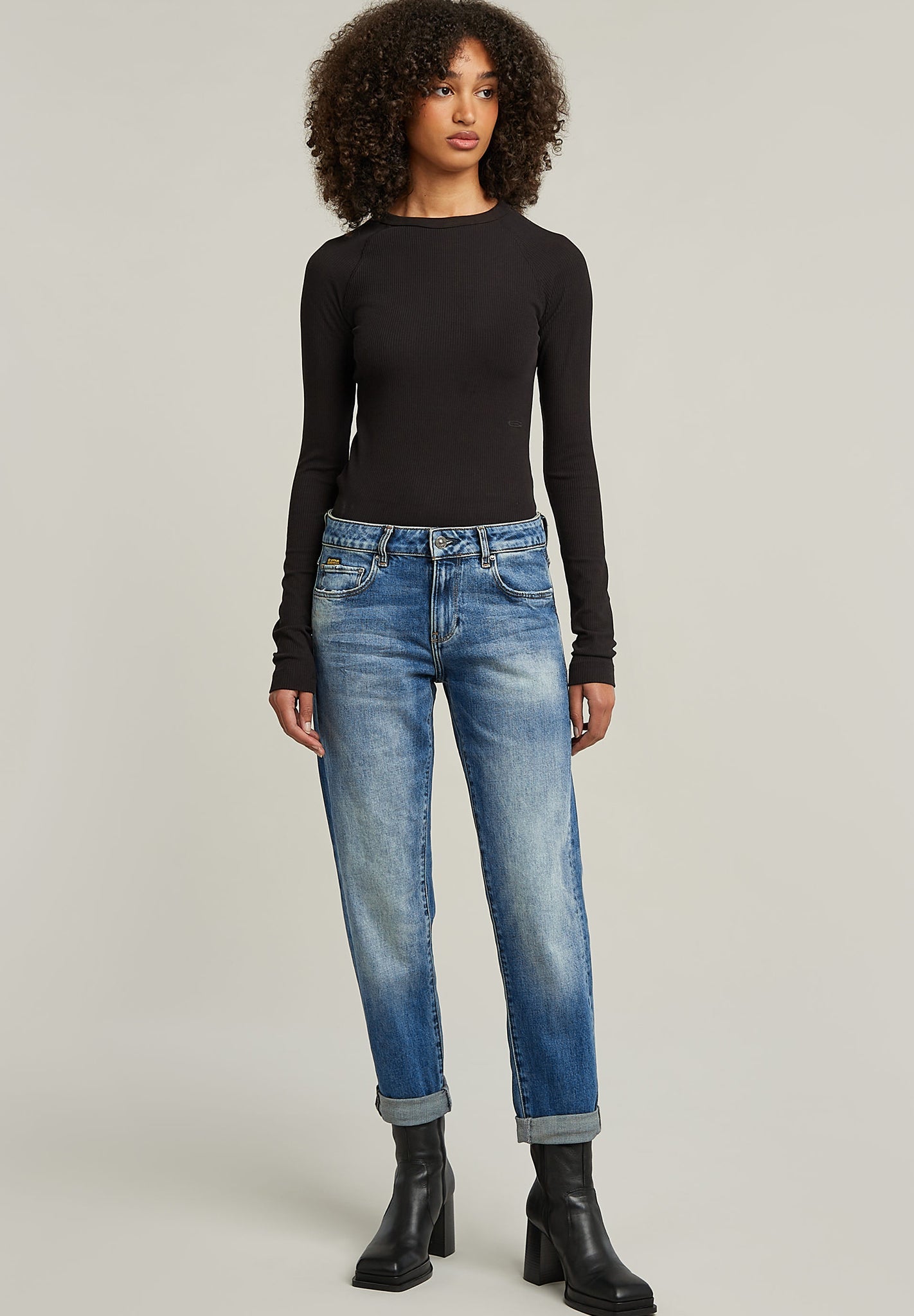 G - STAR - Kate Boyfriend Wmn - Vintage Azure - BACKYARD