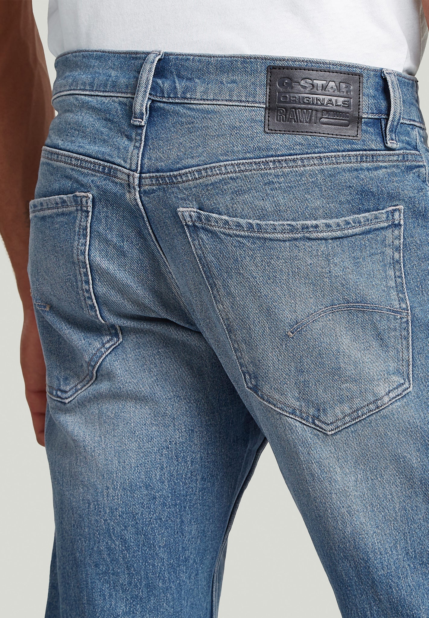 G - STAR - Mosa Straight - Sun Faded Blue Donau - BACKYARD