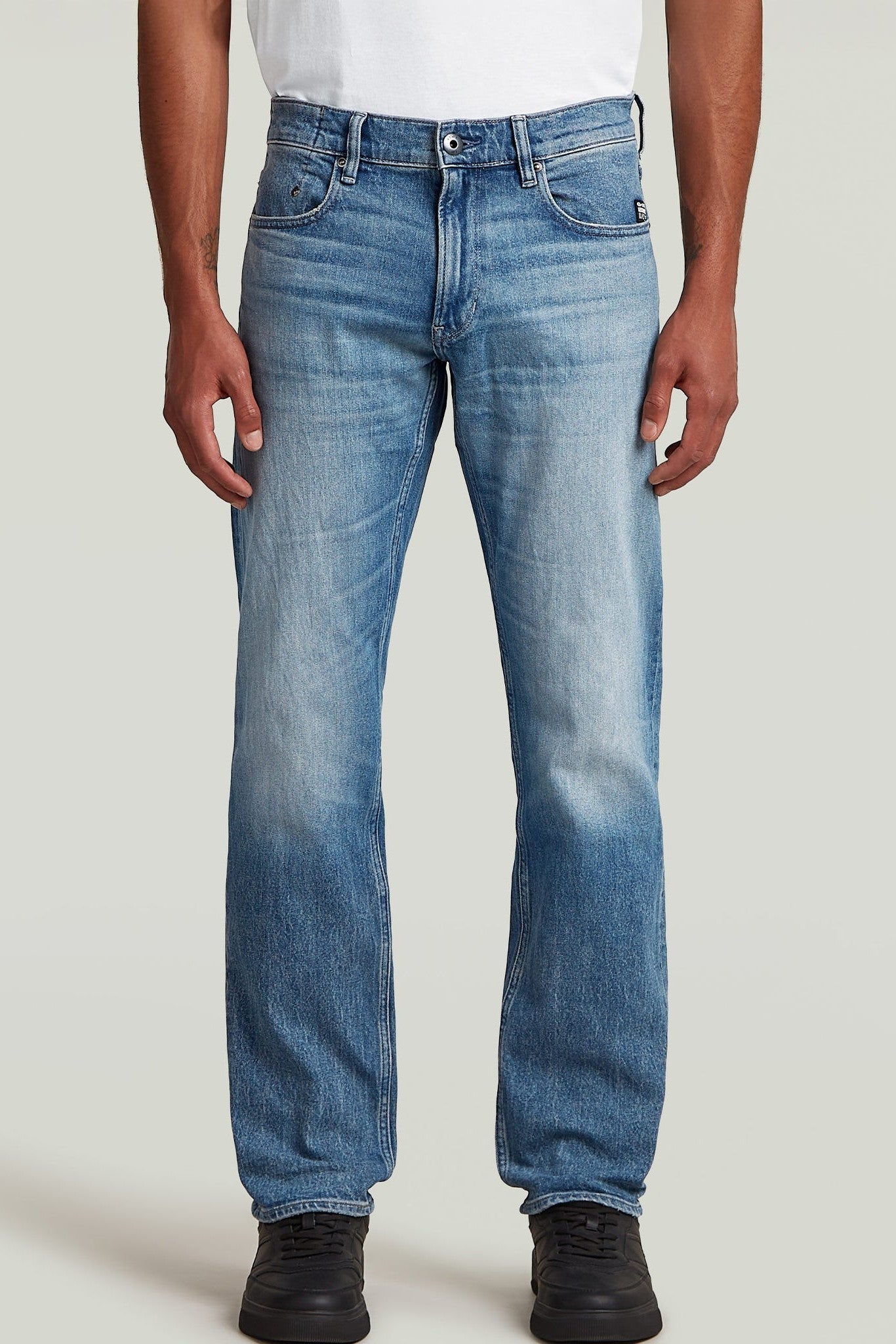 G - STAR - Mosa Straight - Sun Faded Blue Donau - BACKYARD