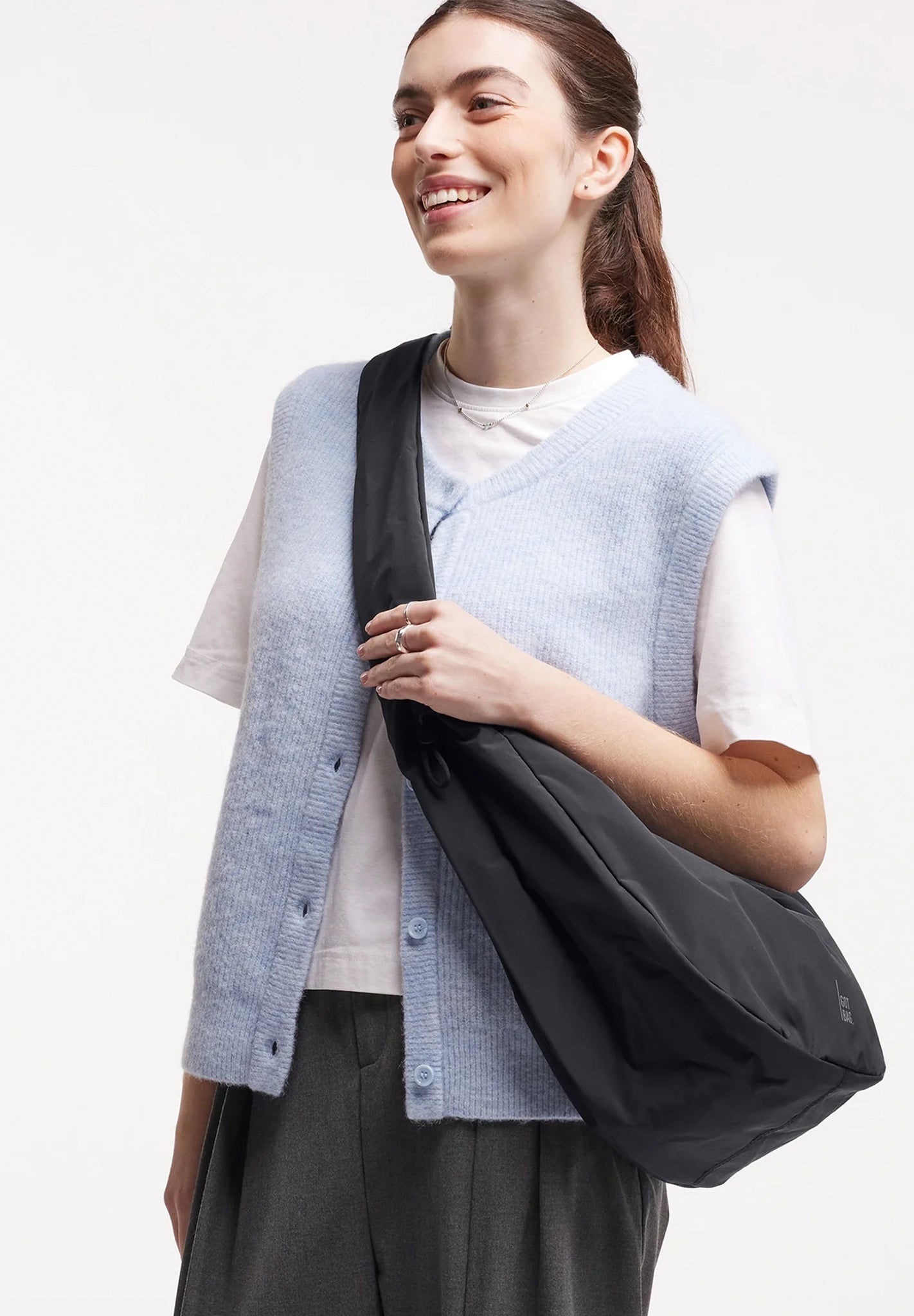 GOT BAG - Moon Bag Ruffle - Black - BACKYARD