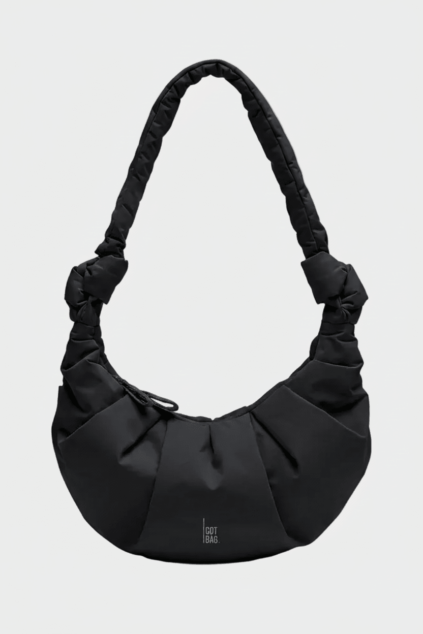 GOT BAG-Pleat Moon Bag Small-Black-BACKYARD