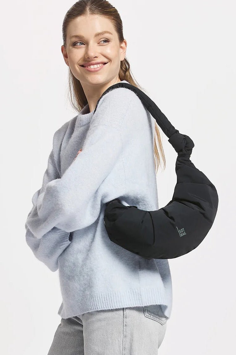 GOT BAG-Pleat Moon Bag Small-Black-BACKYARD