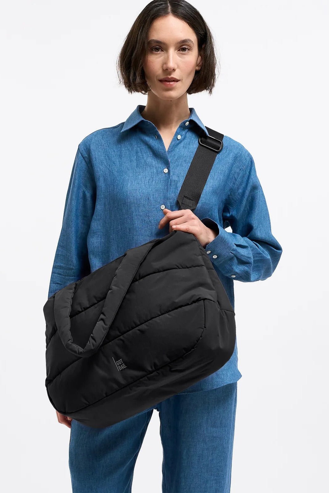 GOT BAG-Puffer Horizon Tote Bag-Black-BACKYARD