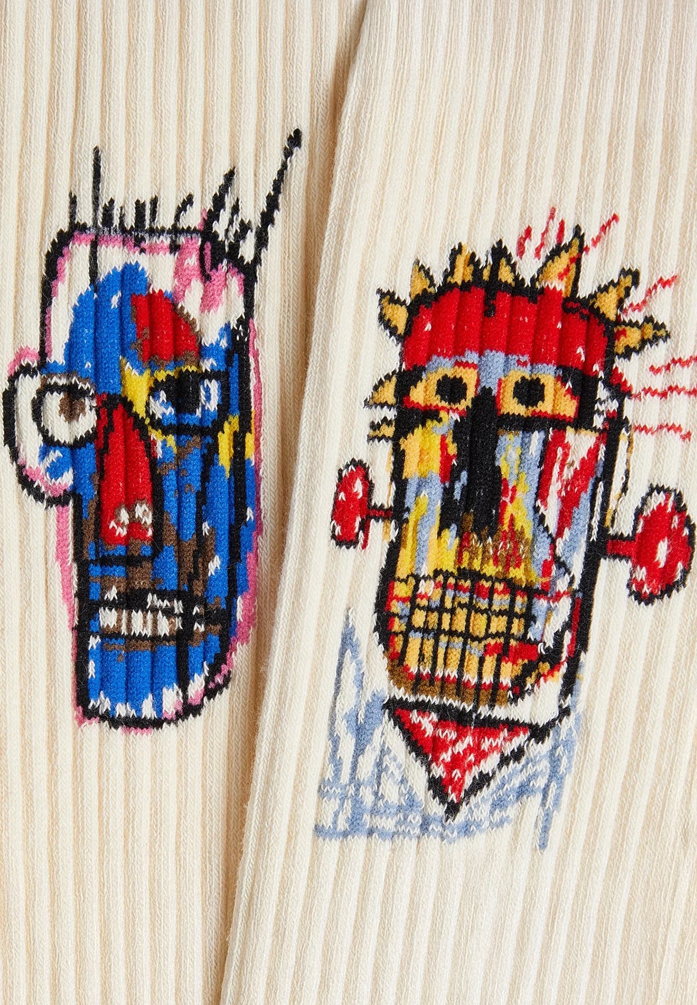 JIMMY LION - Athletic Basquiat Heads 1982 - Beige - BACKYARD