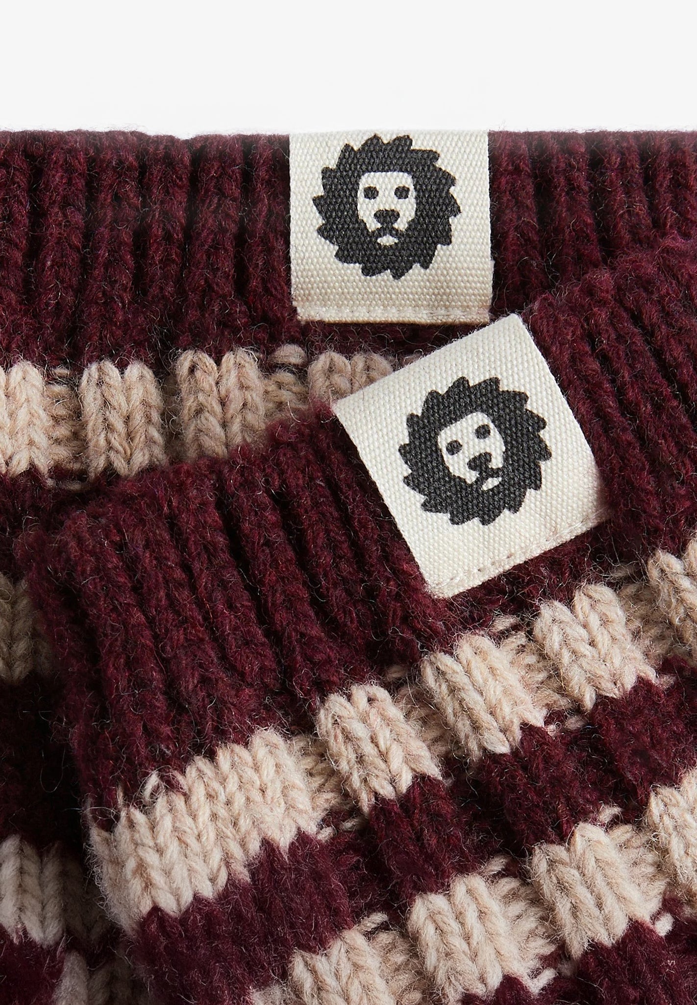 JIMMY LION - Premium Winter Rec - Beige Dark Red - BACKYARD