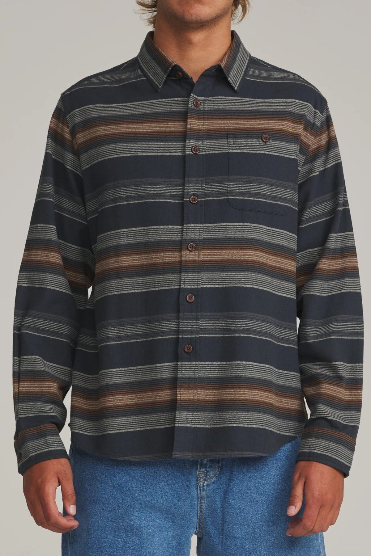 KATIN-Derek Flannel-Black Wash-BACKYARD