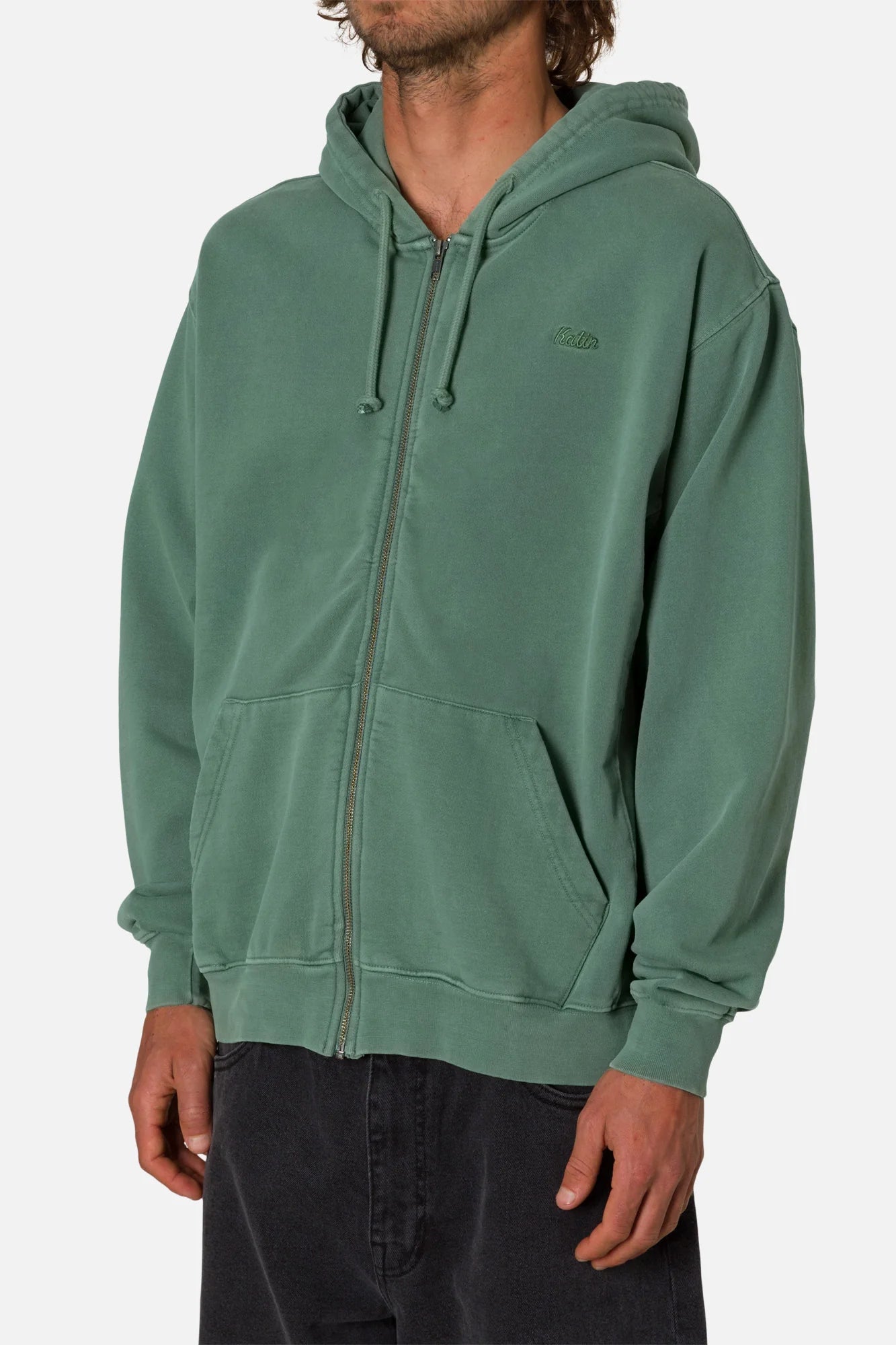 KATIN - EMB Full Zip Hood Fleece - Duck - BACKYARD