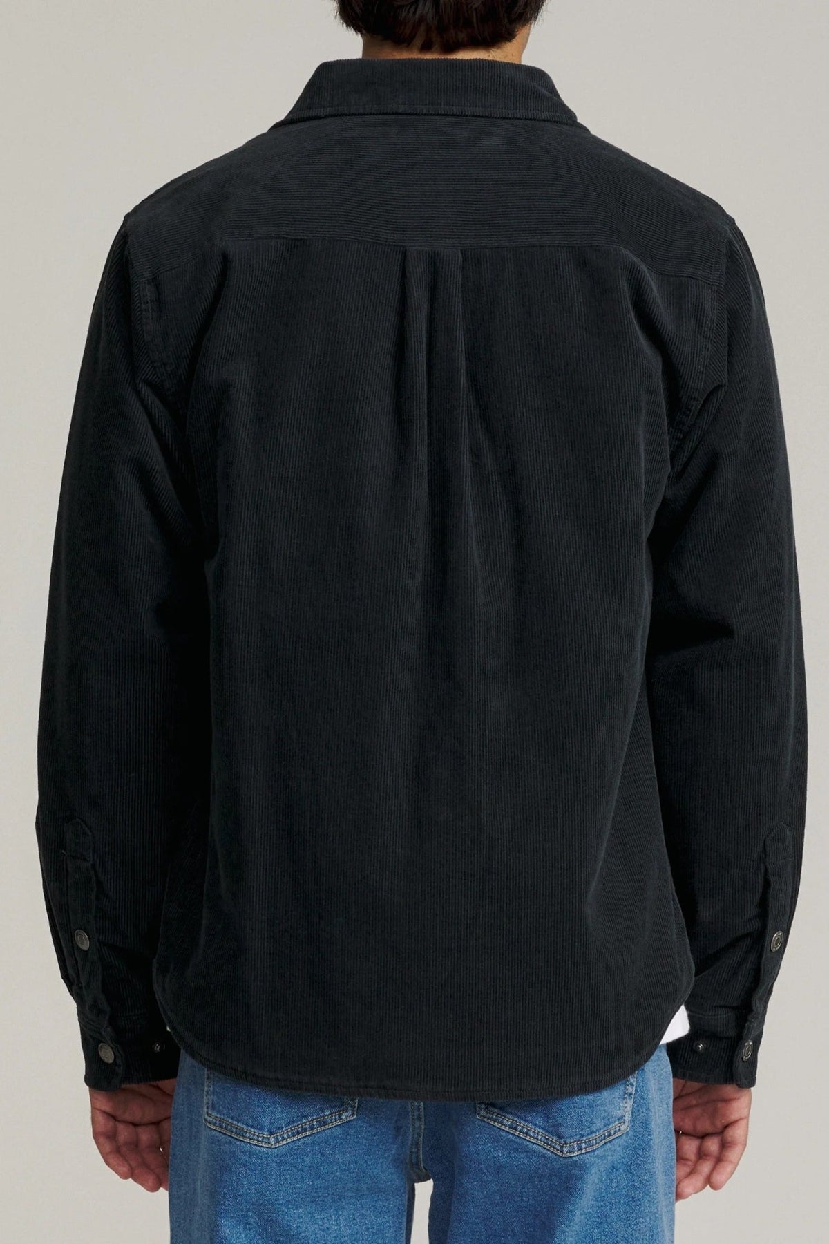 KATIN-Harold Corduroy Shirt Jacket-Black Wash-BACKYARD