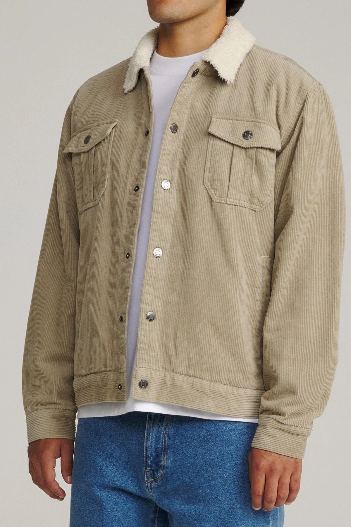 KATIN-Harris Corduroy Jacket-Aluminium-BACKYARD