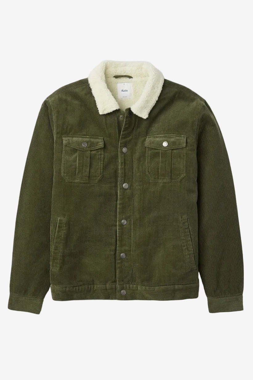 KATIN-Harris Corduroy Jacket-Dark Olive-BACKYARD