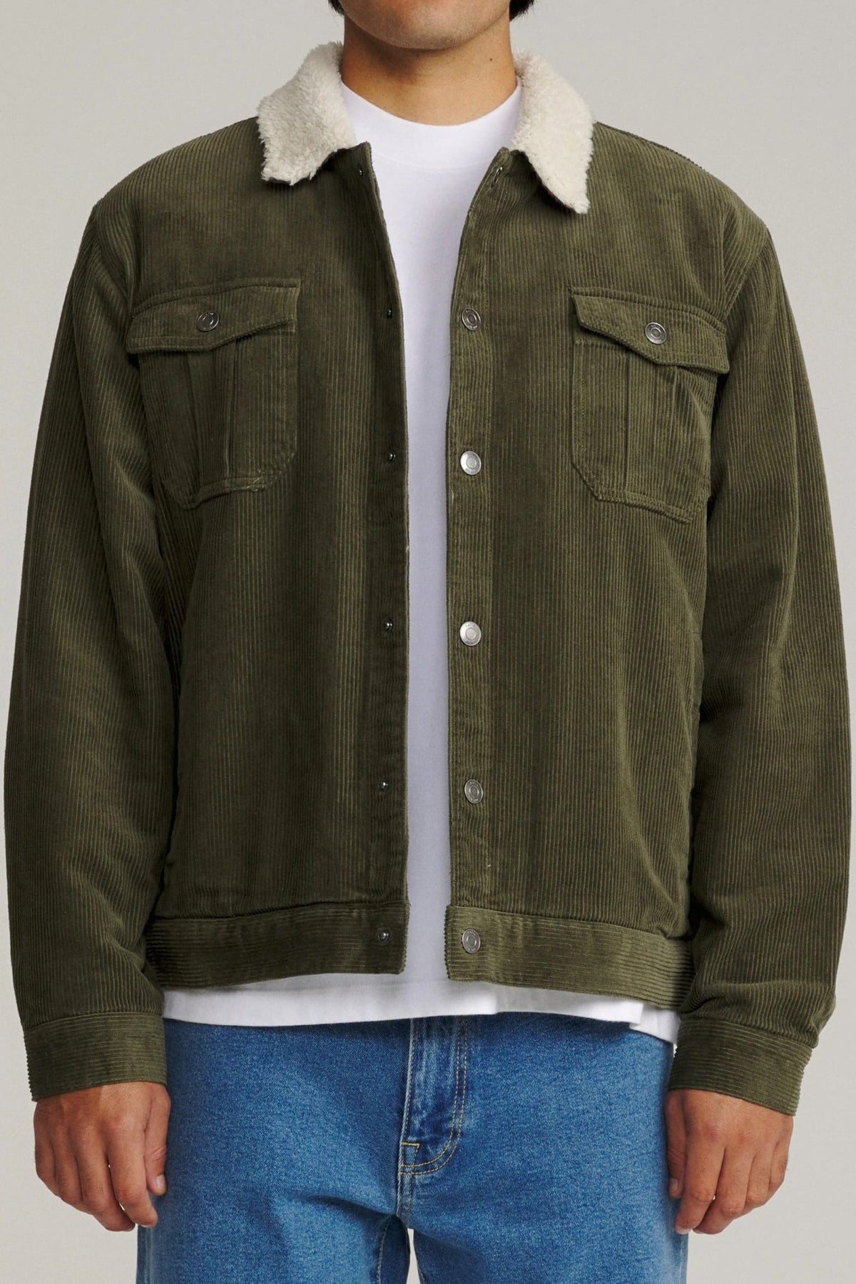 KATIN-Harris Corduroy Jacket-Dark Olive-BACKYARD