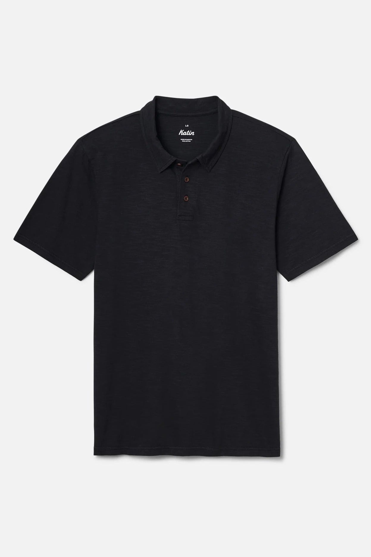 KATIN - Slub Polo - Black - BACKYARD