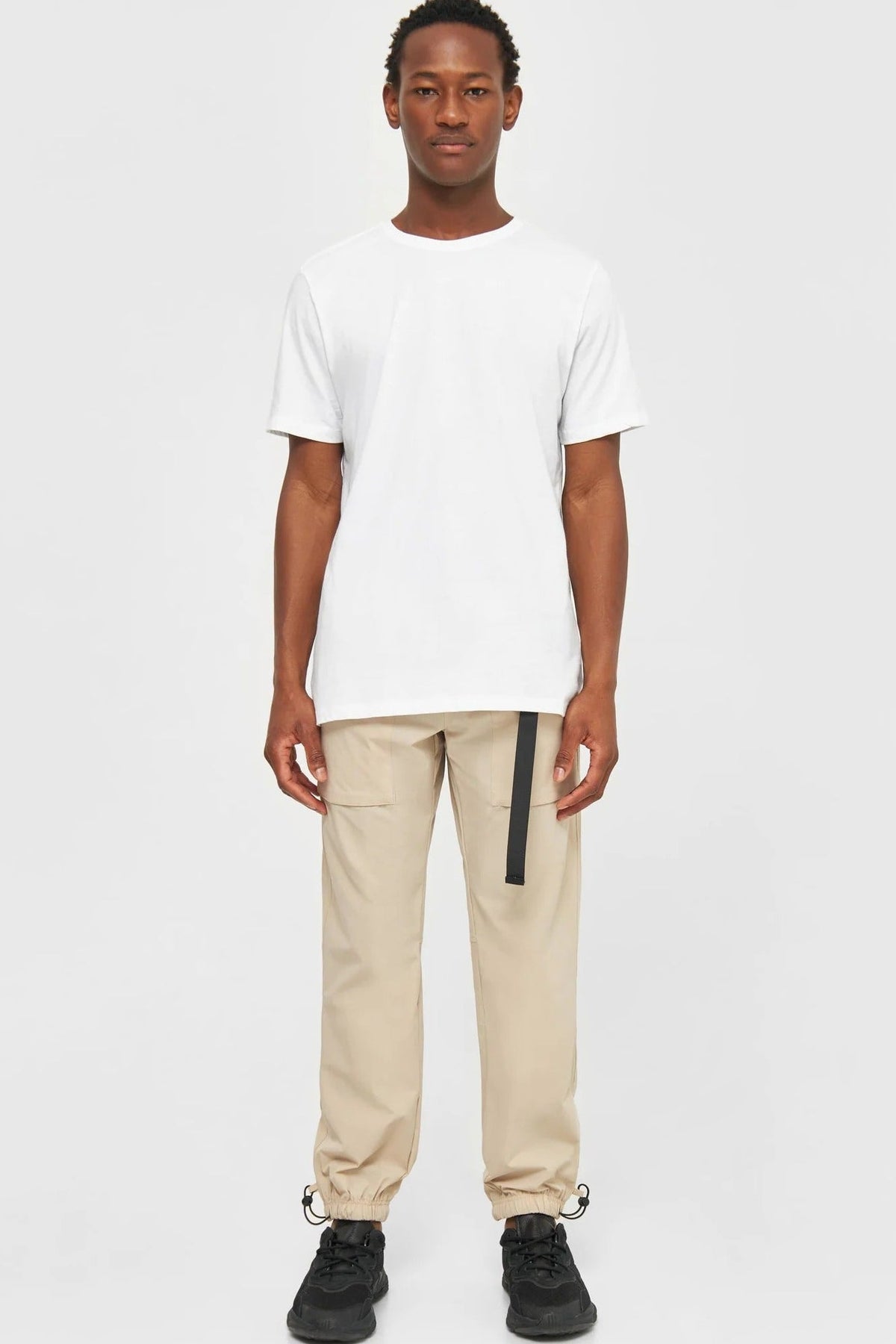 KNOWLEDGE COTTON-Basic T-Shirt-Bright White-BACKYARD