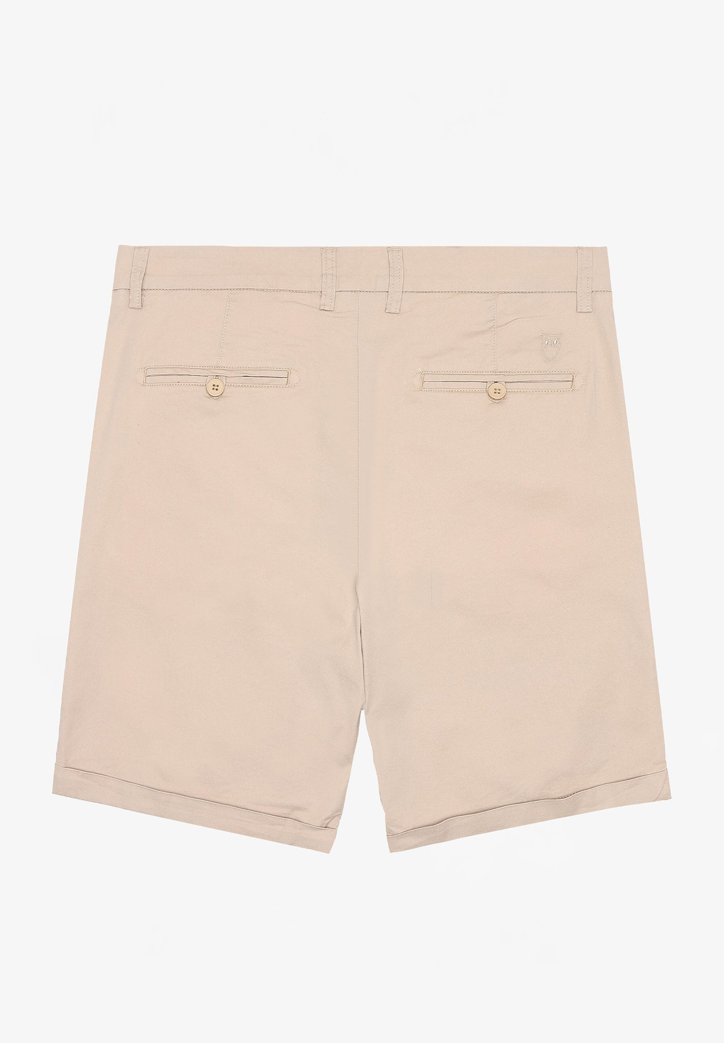 KNOWLEDGE COTTON - Chuck Regular Chino Poplin Shorts - Light Feather Gray - BACKYARD
