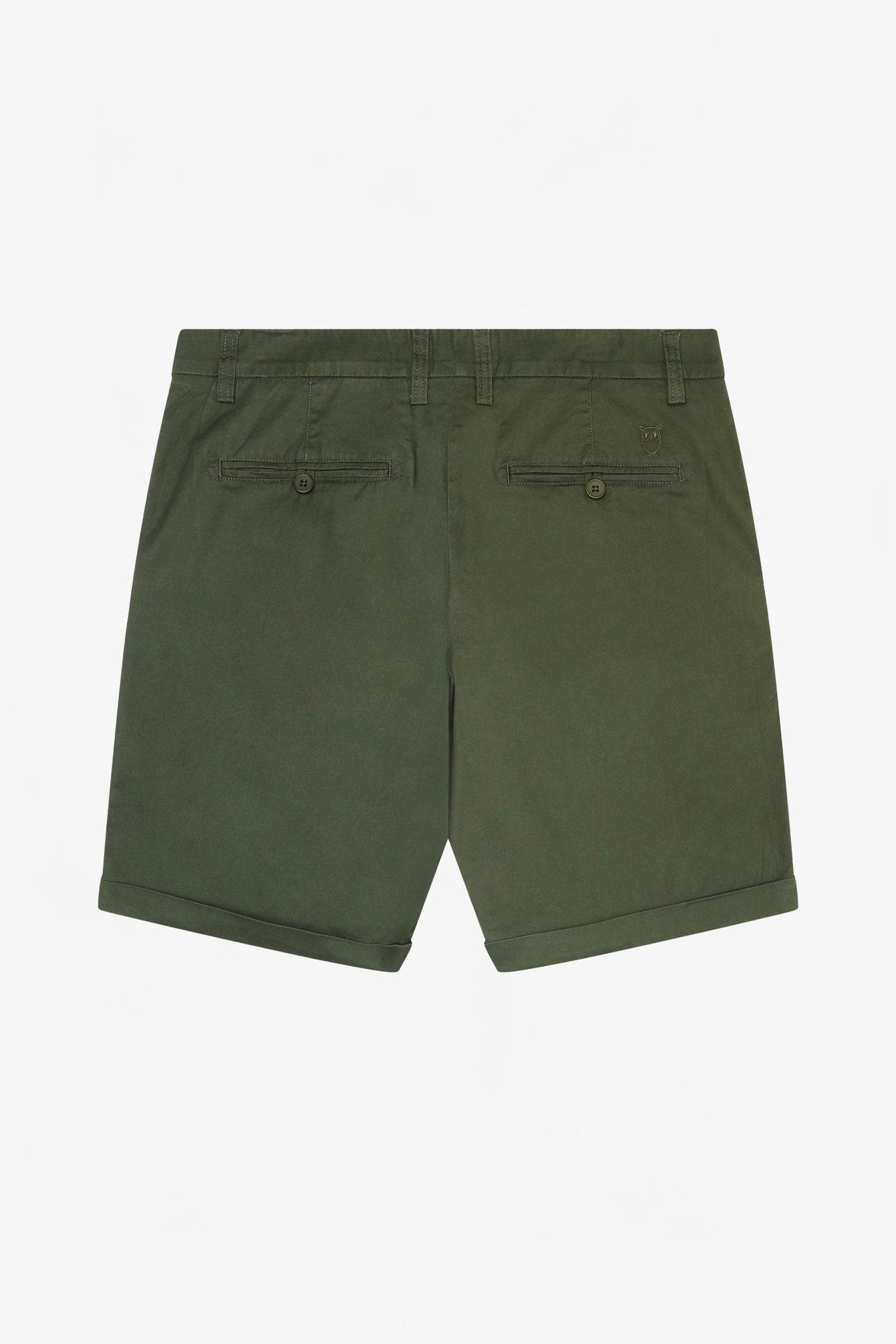 KNOWLEDGE COTTON - Chuck Regular Chino Poplin Shorts - Forrest Night - BACKYARD
