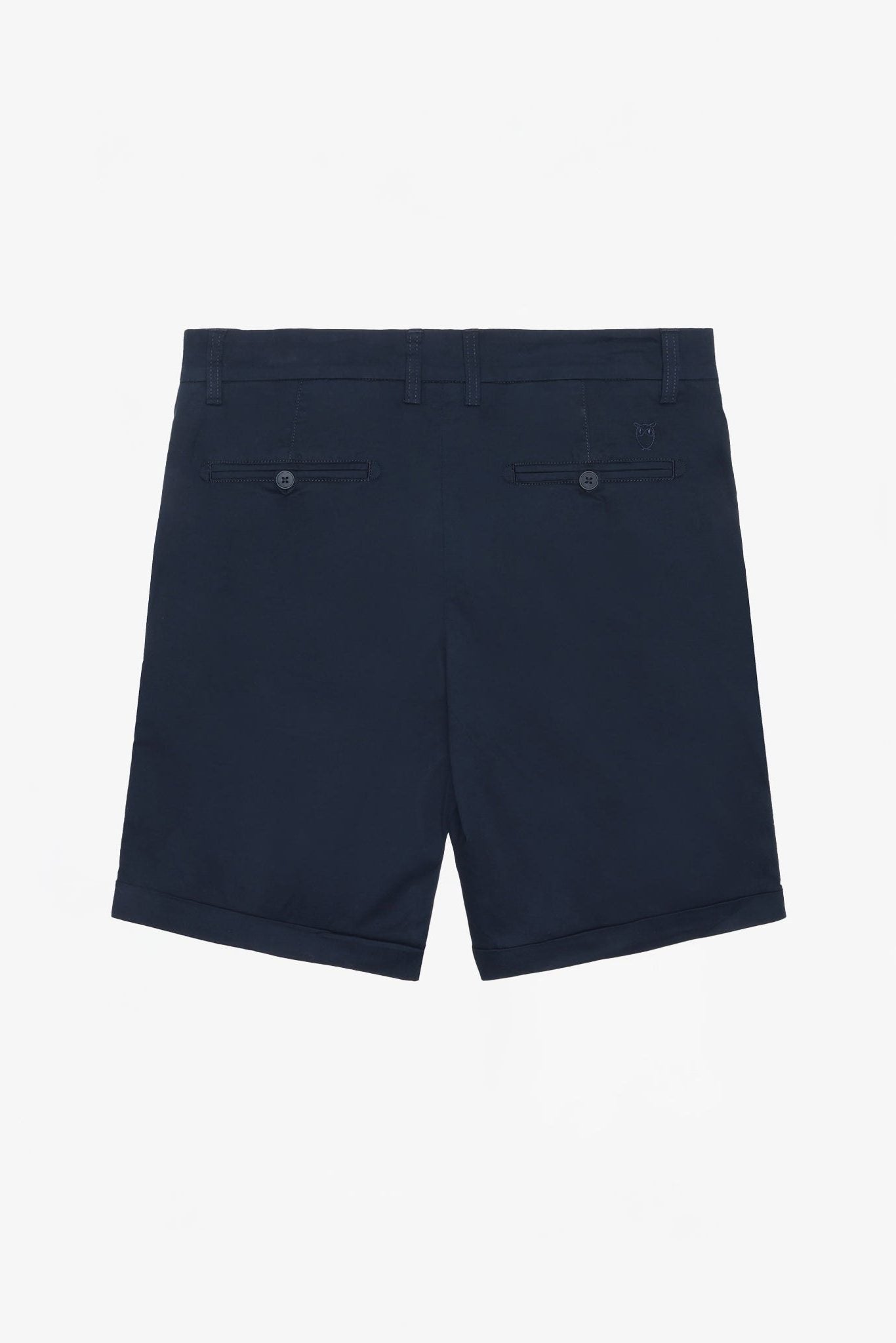 KNOWLEDGE COTTON - Chuck Regular Chino Poplin Shorts - Total Eclipse - BACKYARD