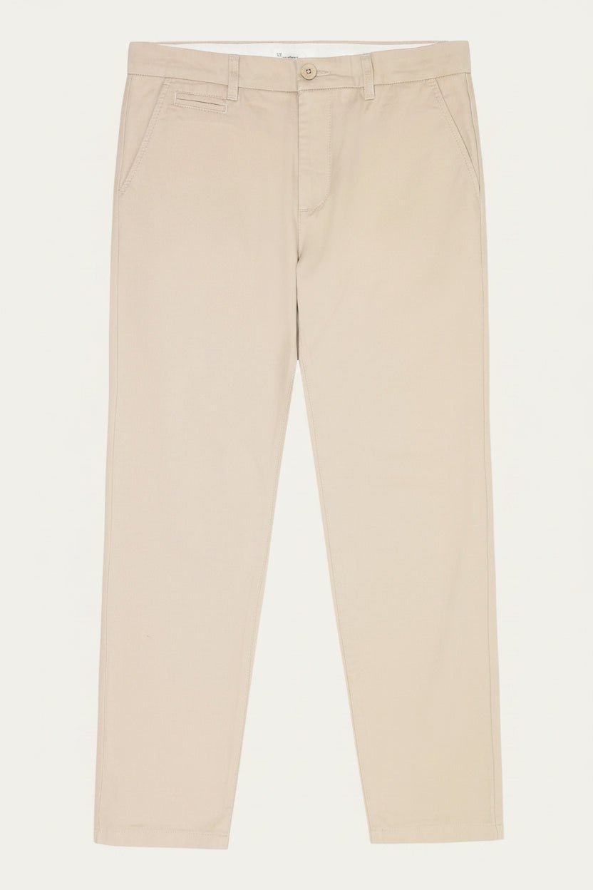 KNOWLEDGE COTTON-Chuck Regular Chino Twill Pants-Light Feather Gray-BACKYARD
