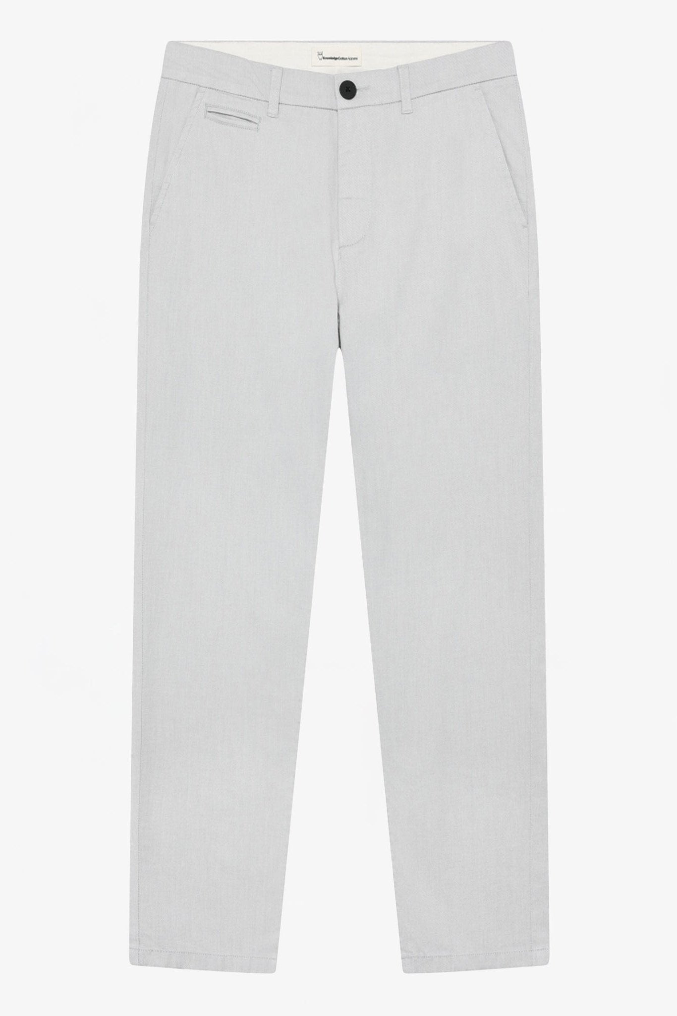KNOWLEDGE COTTON - Chuck Regular Twill Pants - Ultimate Grey - BACKYARD