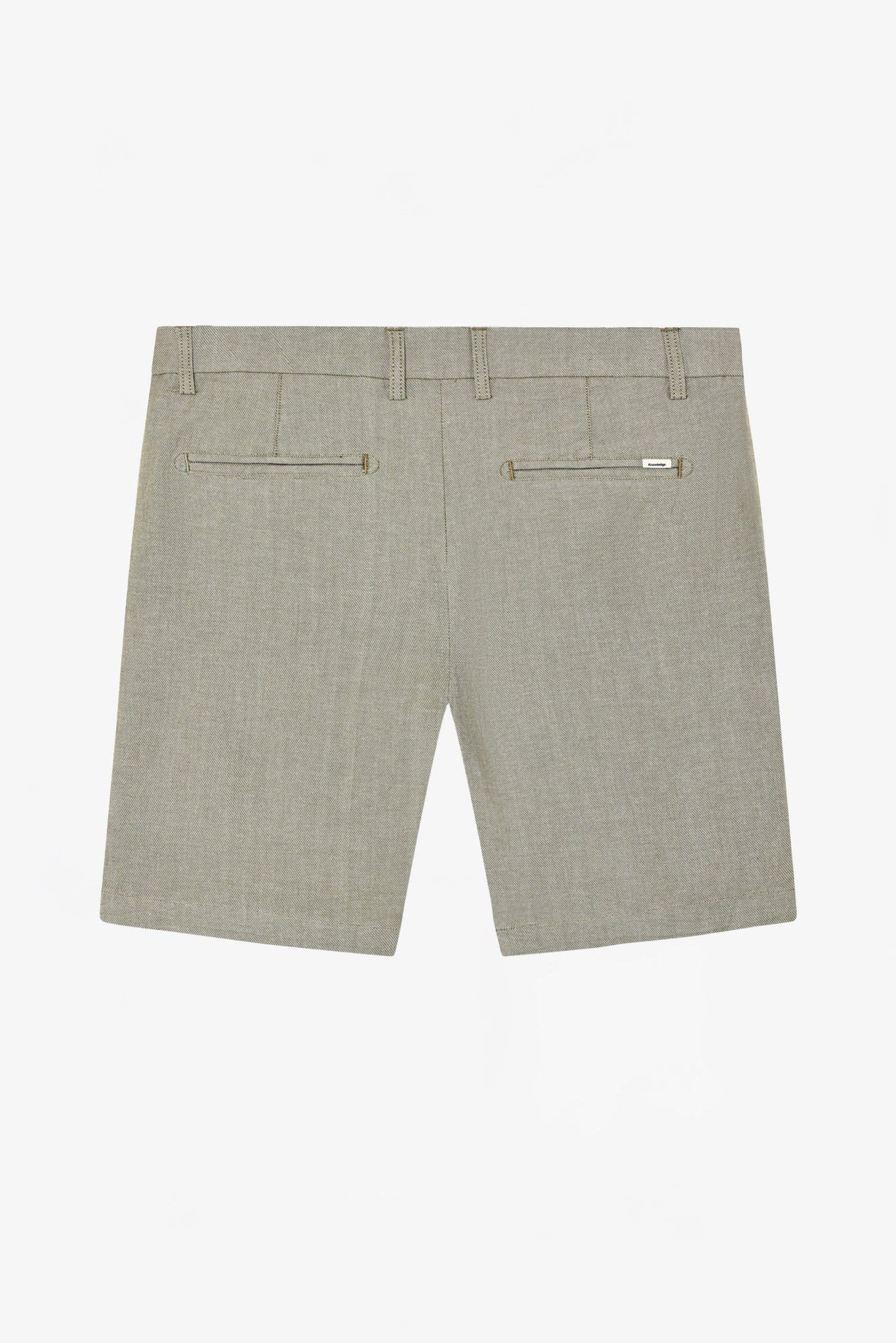 KNOWLEDGE COTTON - Chuck Regular Twill Shorts - Burned Olive - BACKYARD