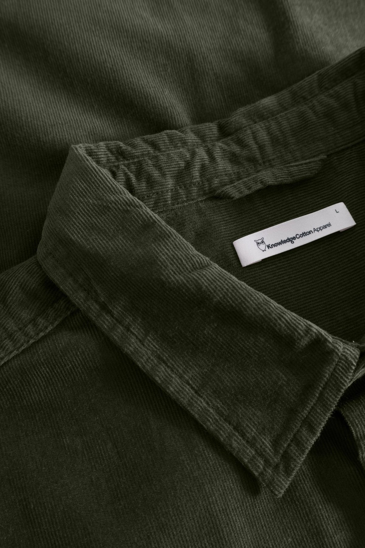 KNOWLEDGE COTTON-Dune Regular Corduroy Shirt-Forrest Night-BACKYARD