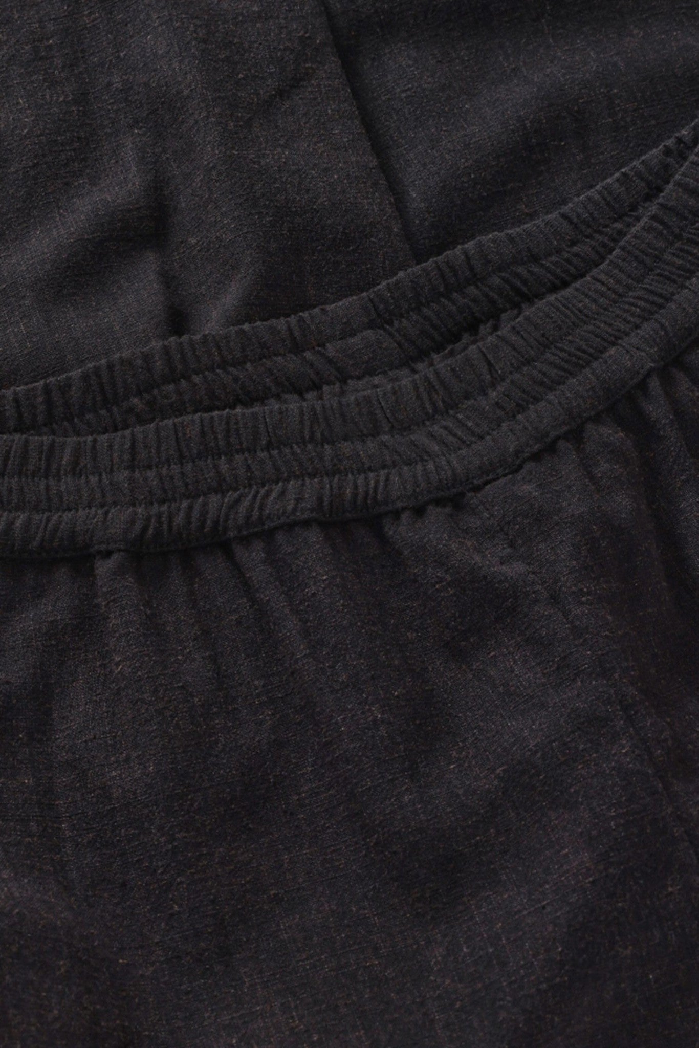 KNOWLEDGE COTTON - Posey Linen - Mix Pants - Black Jet - BACKYARD