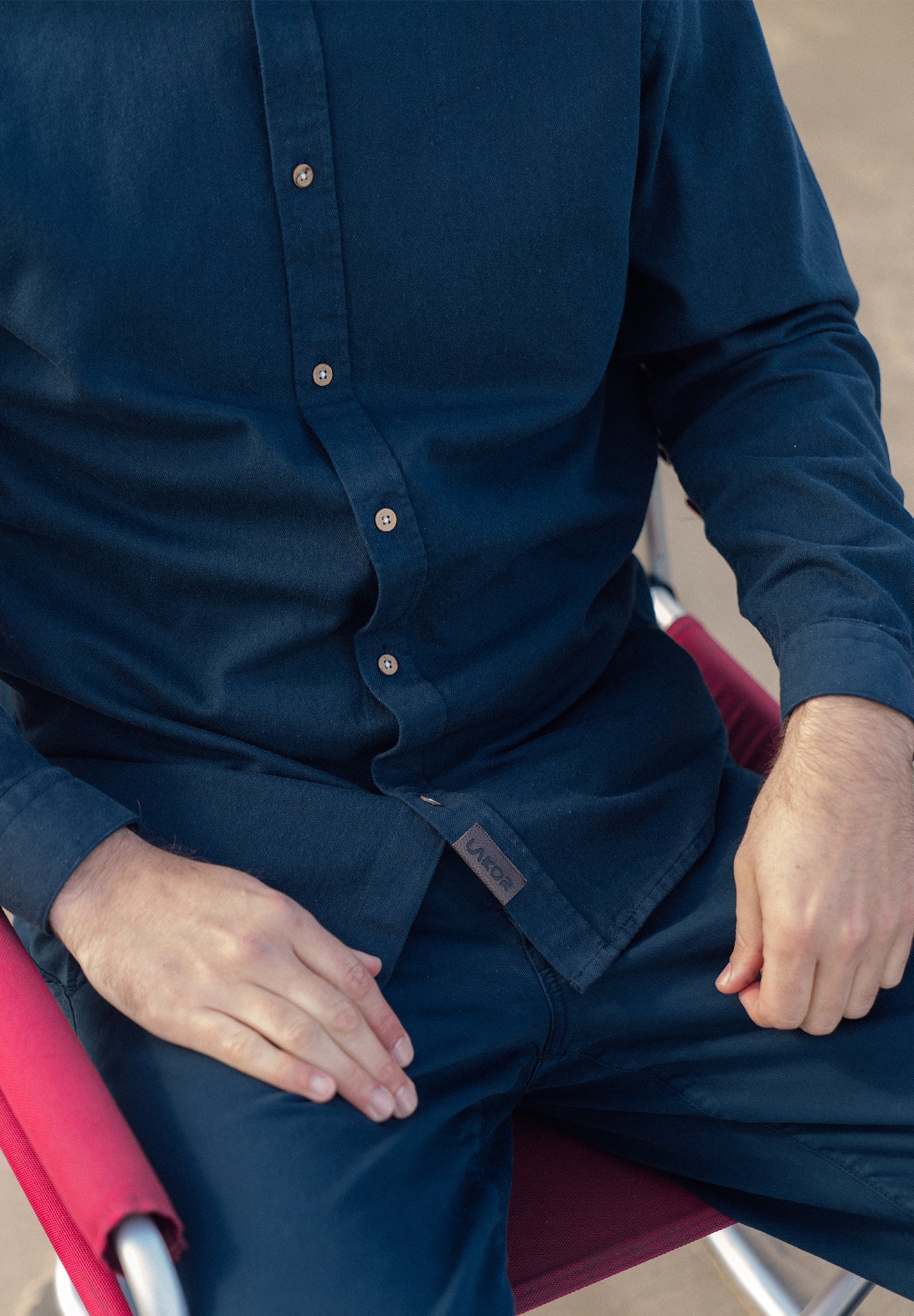 LAKOR - Plain Dal Shirt - Blueberry - BACKYARD