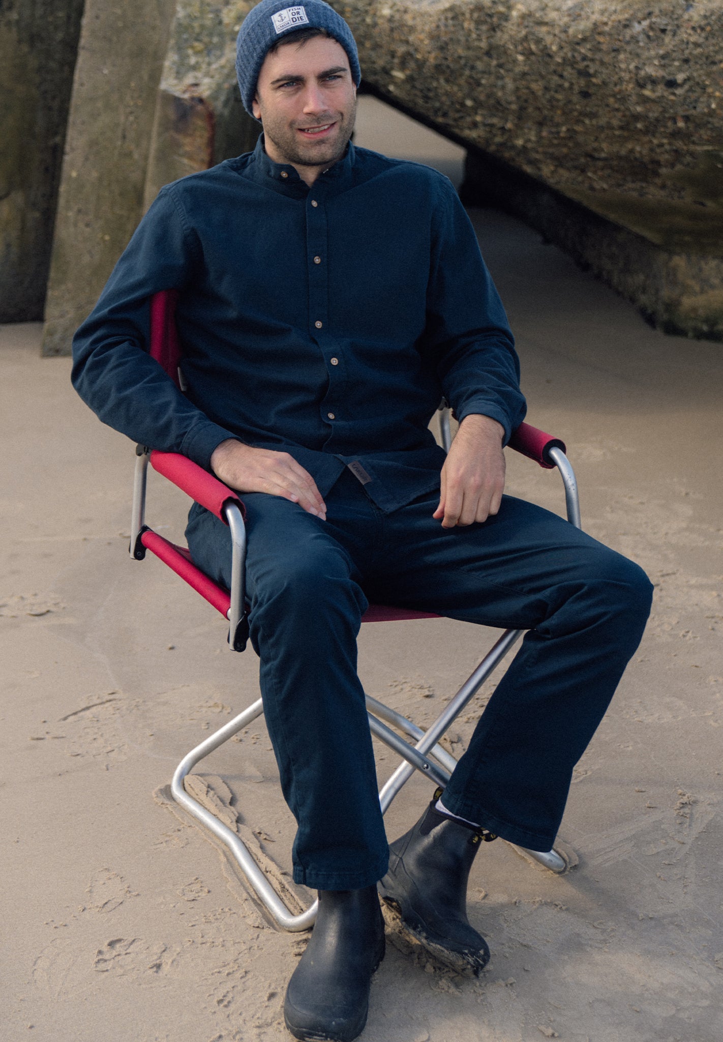 LAKOR - Plain Dal Shirt - Blueberry - BACKYARD