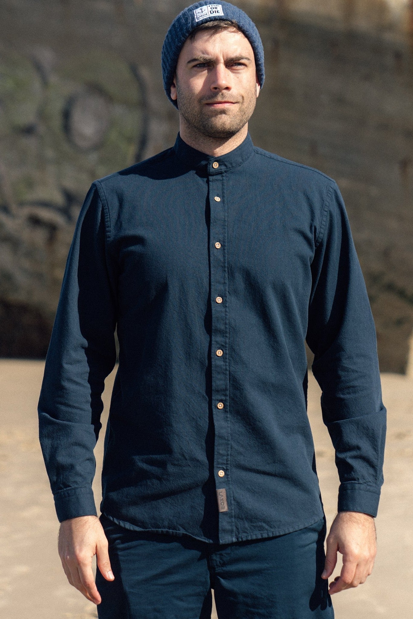 LAKOR - Plain Dal Shirt - Blueberry - BACKYARD