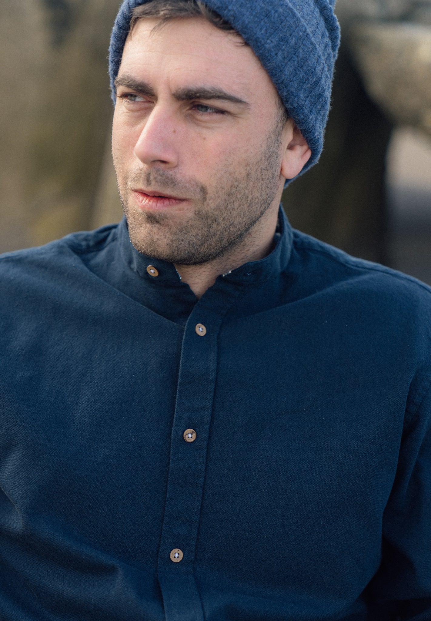 LAKOR - Plain Dal Shirt - Blueberry - BACKYARD