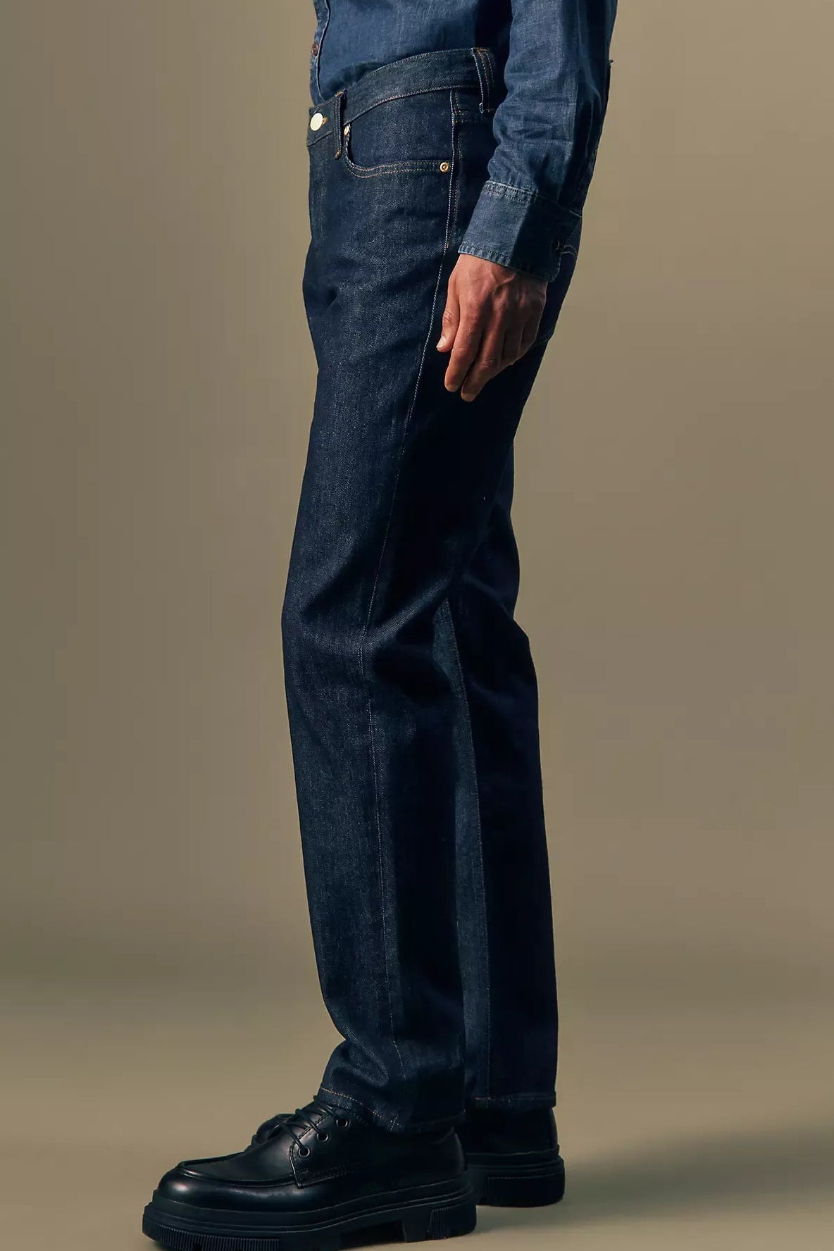 Gold Regular Tapered Jeans