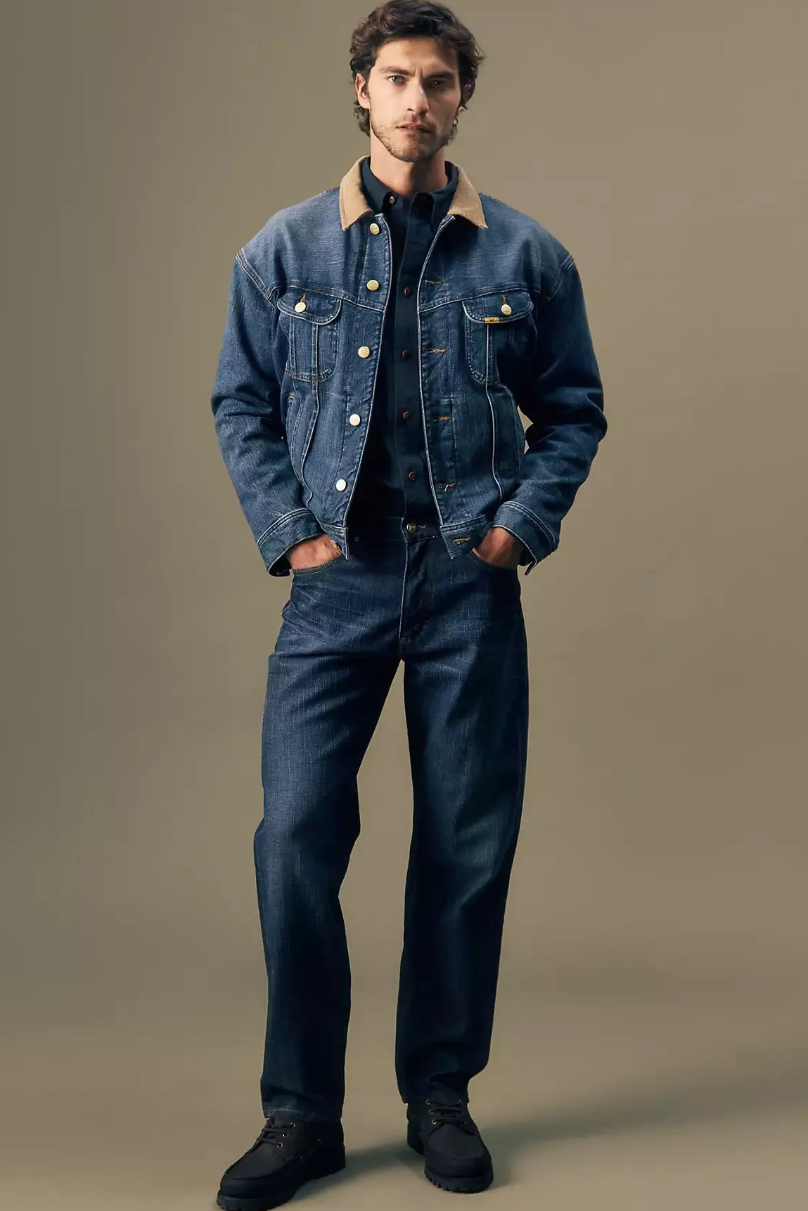 Gold Relaxed Tapered Jeans