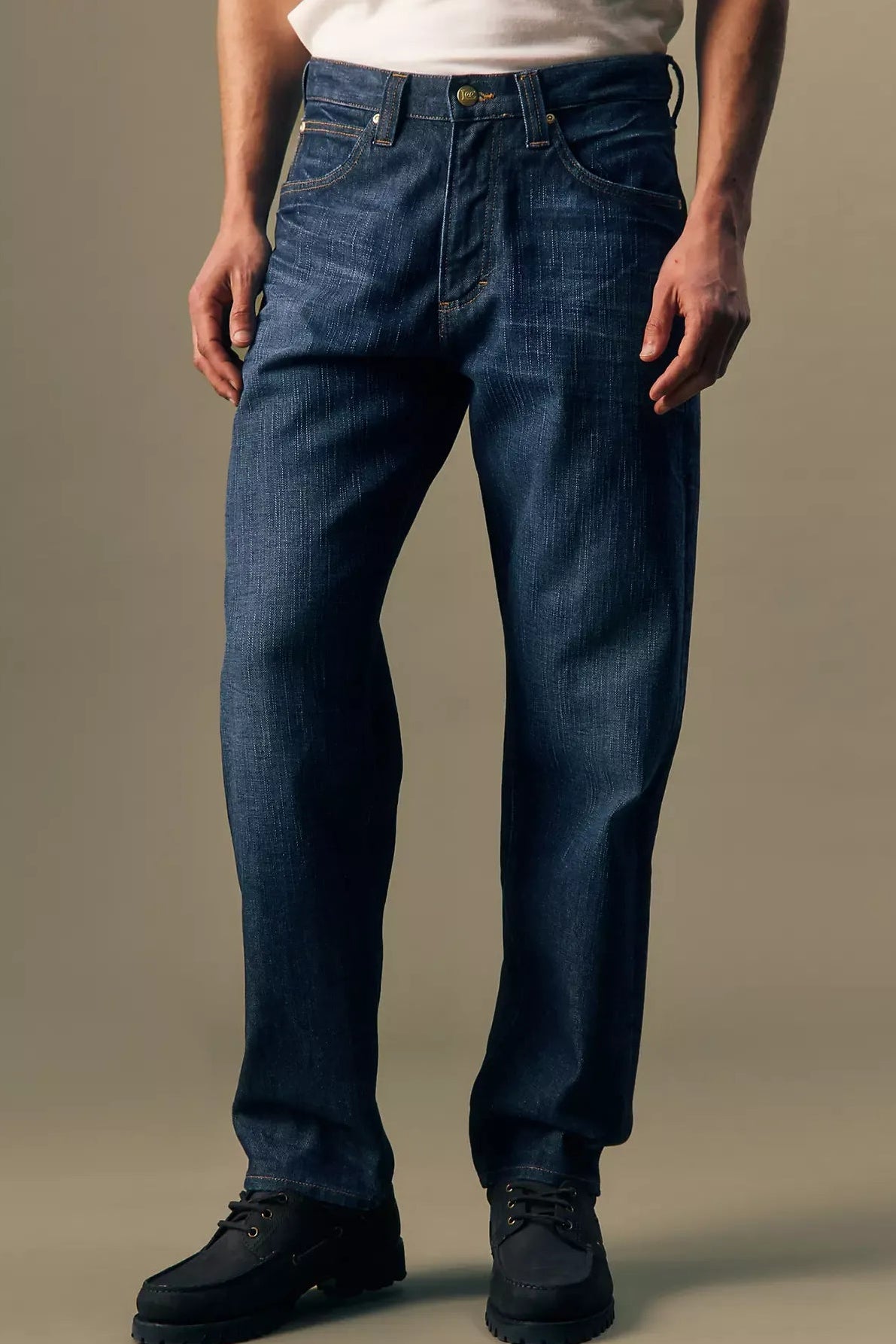 Gold Relaxed Tapered Jeans