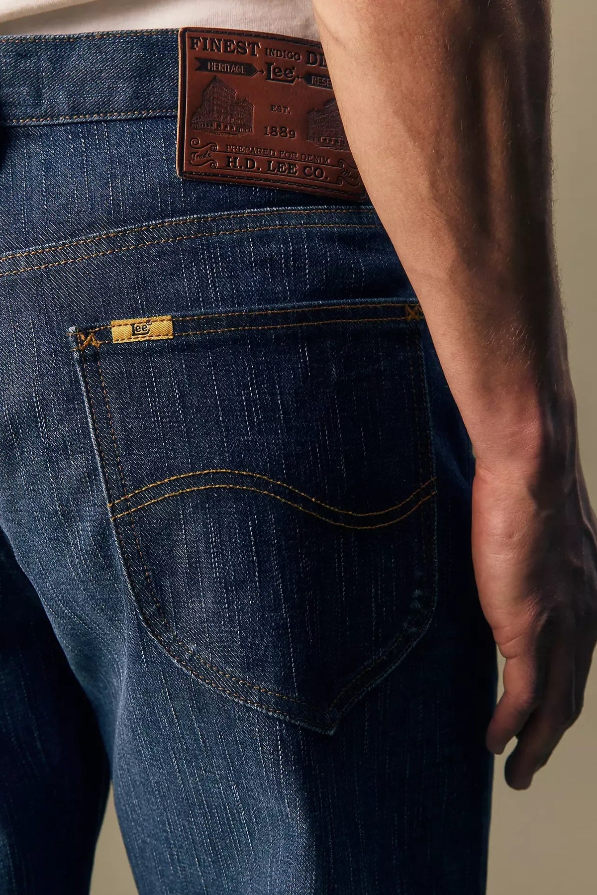 Gold Relaxed Tapered Jeans