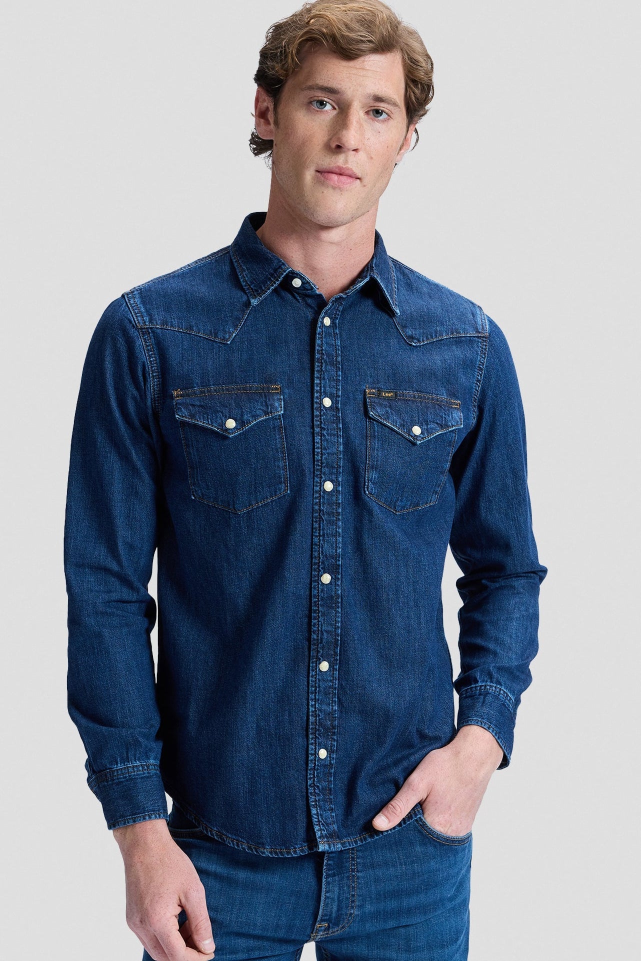 LEE - Regular Western Shirt - Rinse - BACKYARD