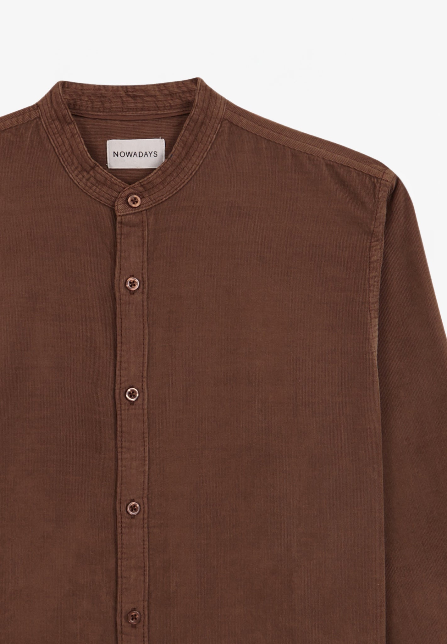 NOWADAYS - Garment Dyed Babycord Shirt - Rain Drum - BACKYARD